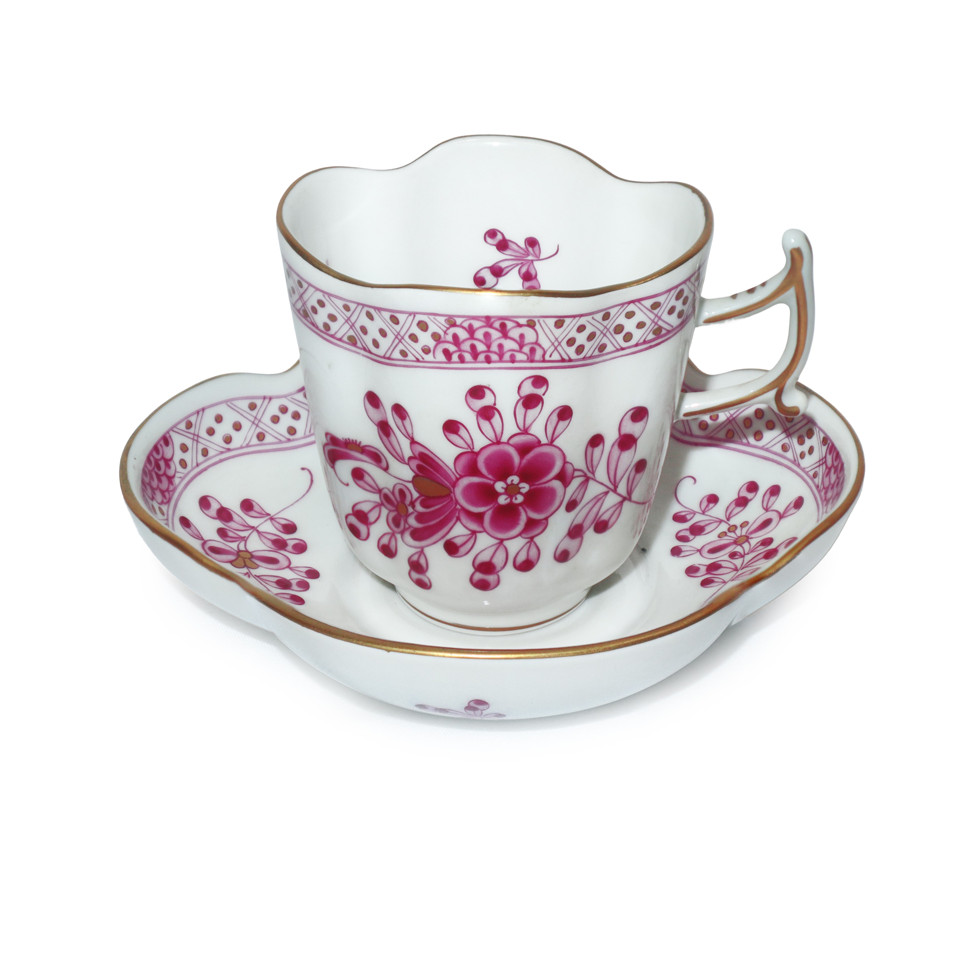 Sei tazze da caffè in porcellana Herend modello Waldstein