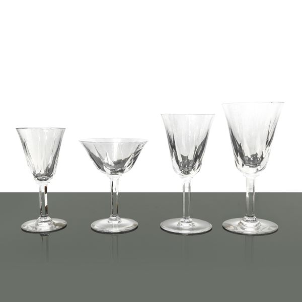 Set of six glasses in Saint Louis crystal, Cerdagne model