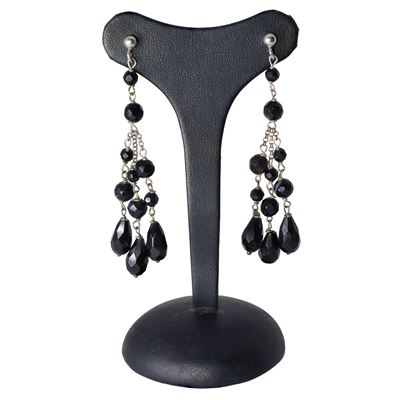 Orecchini Pendenti in Argento 925 e Grani in Onice