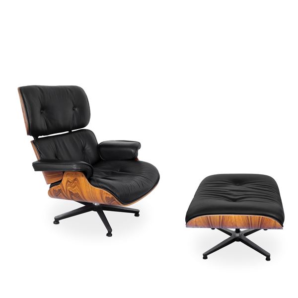 Charles e Ray  Eames per Vitra - Lounge chair & Ottoman poltrona (poltrona e pouf)