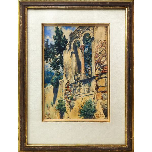 Oskar  Herrfurth - Bifora di rudere di palazzo di Taormina
