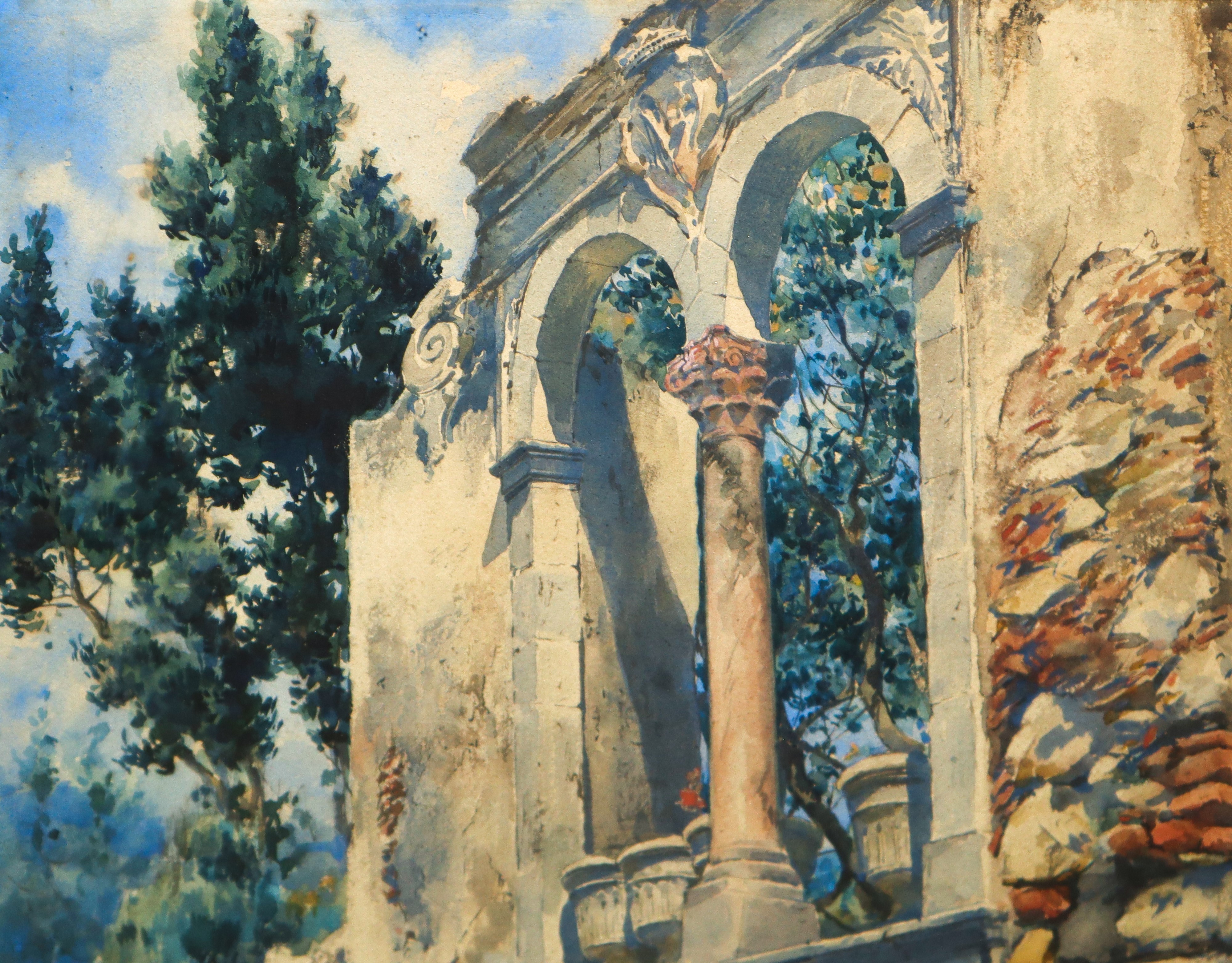 Bifora di rudere di palazzo di Taormina