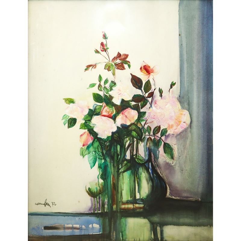 Nino Carnabuci - Natura Morta di Fiori con Vaso