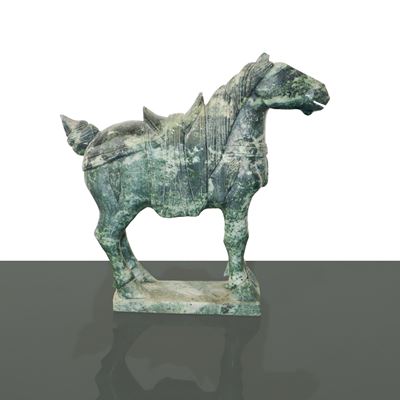 Cavallo in Giada Spinacio