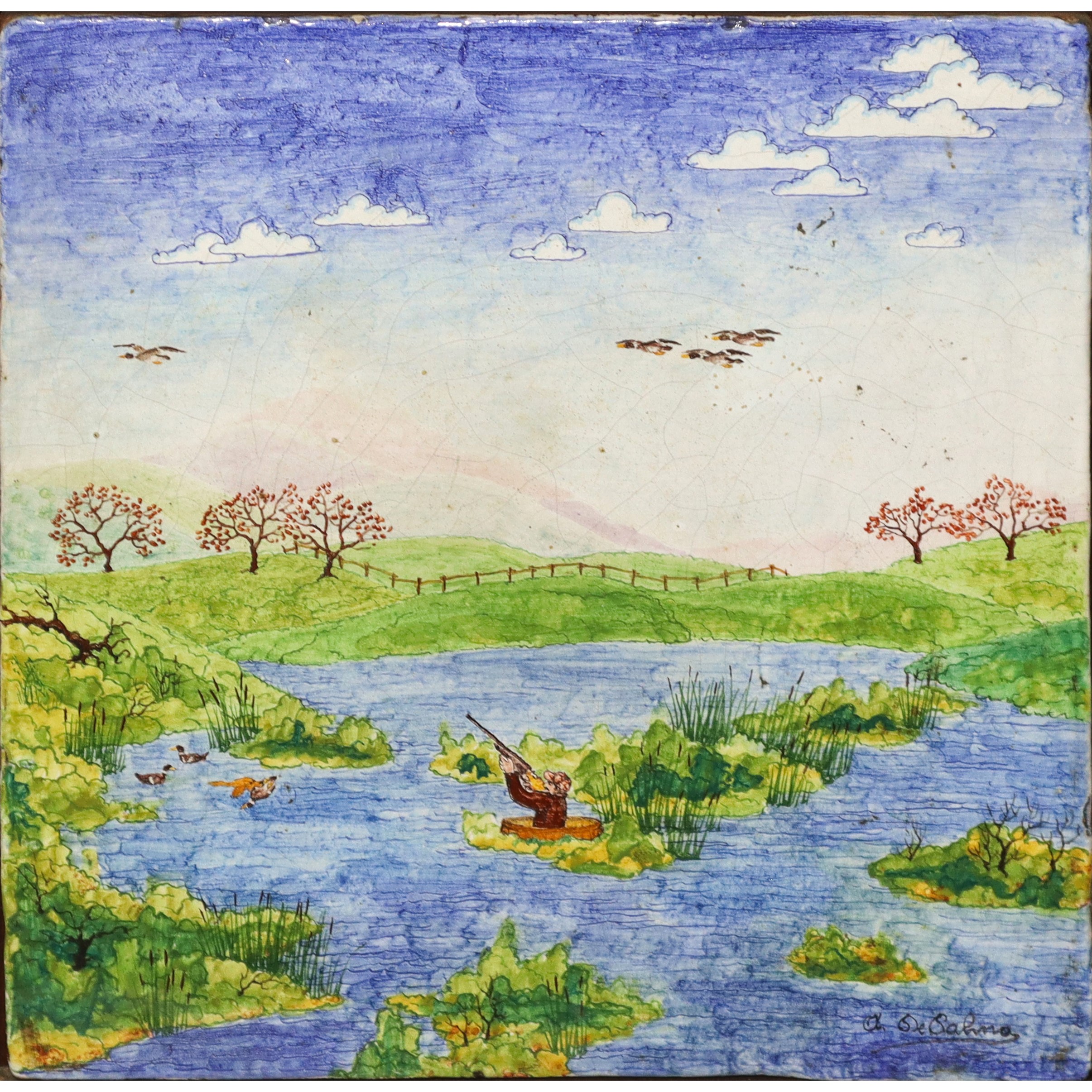 Paesaggio con volatili