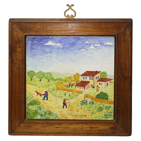 Farm with animals and characters 