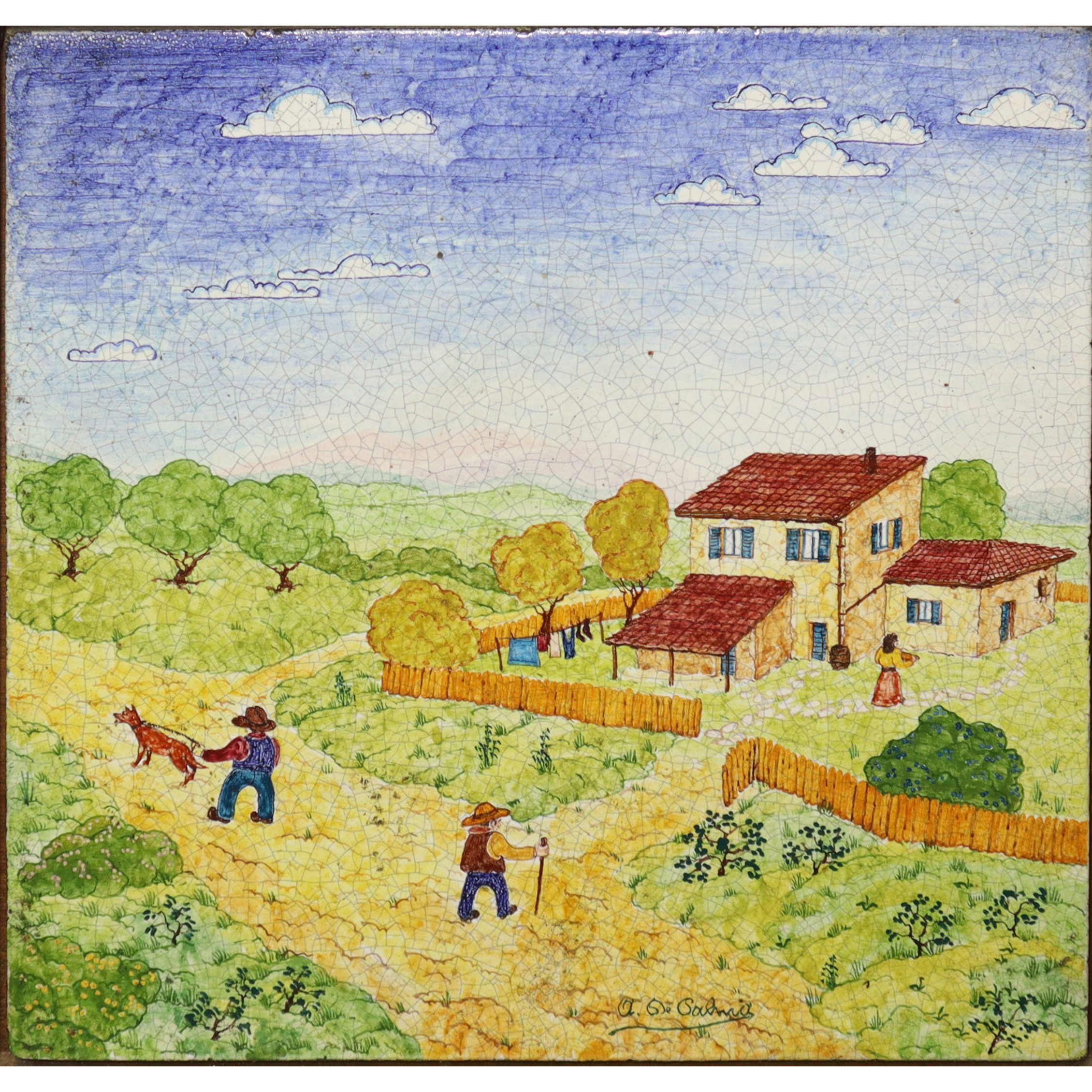 Fattoria con animali e personaggi