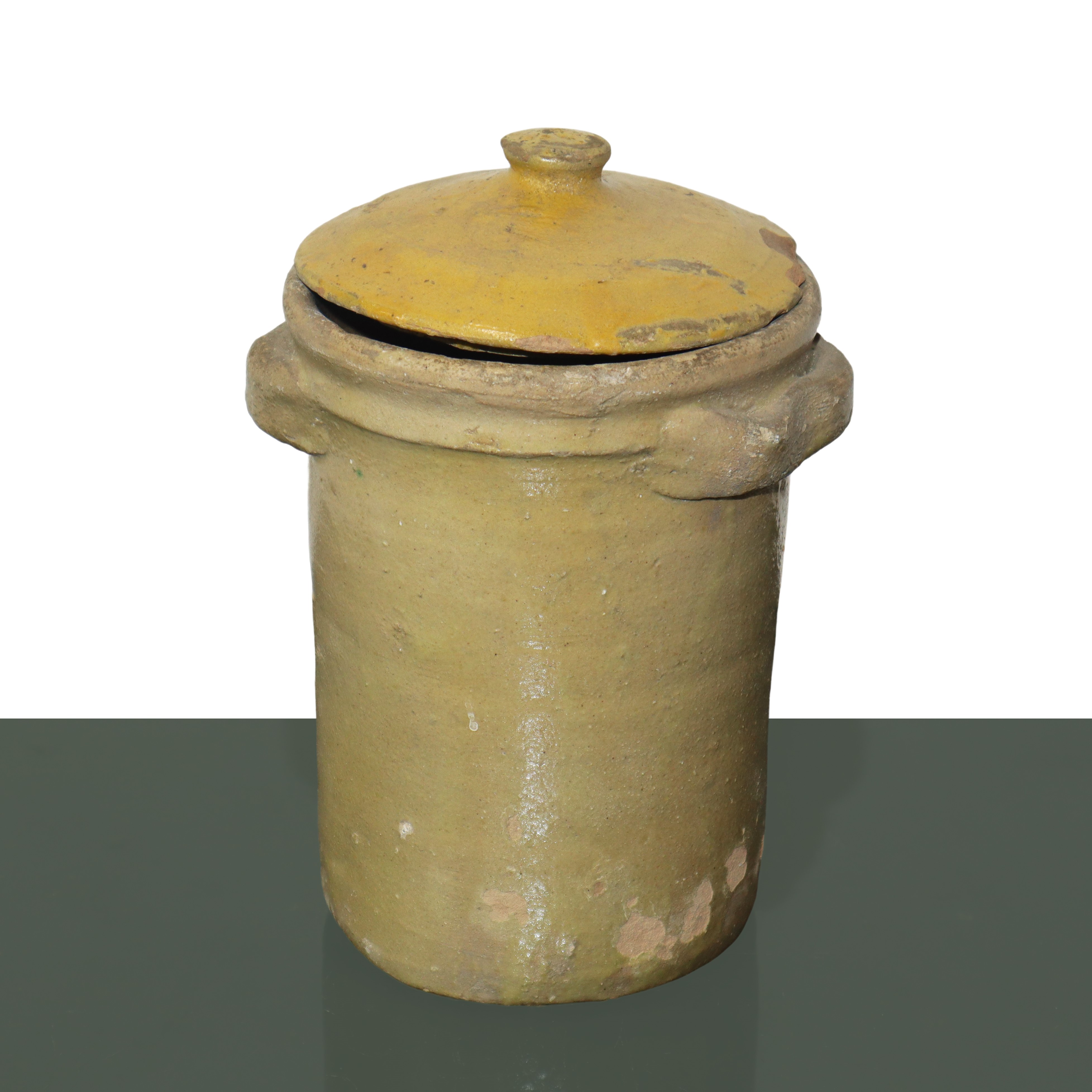 Tre saliere in maiolica di Caltagirone smaltata