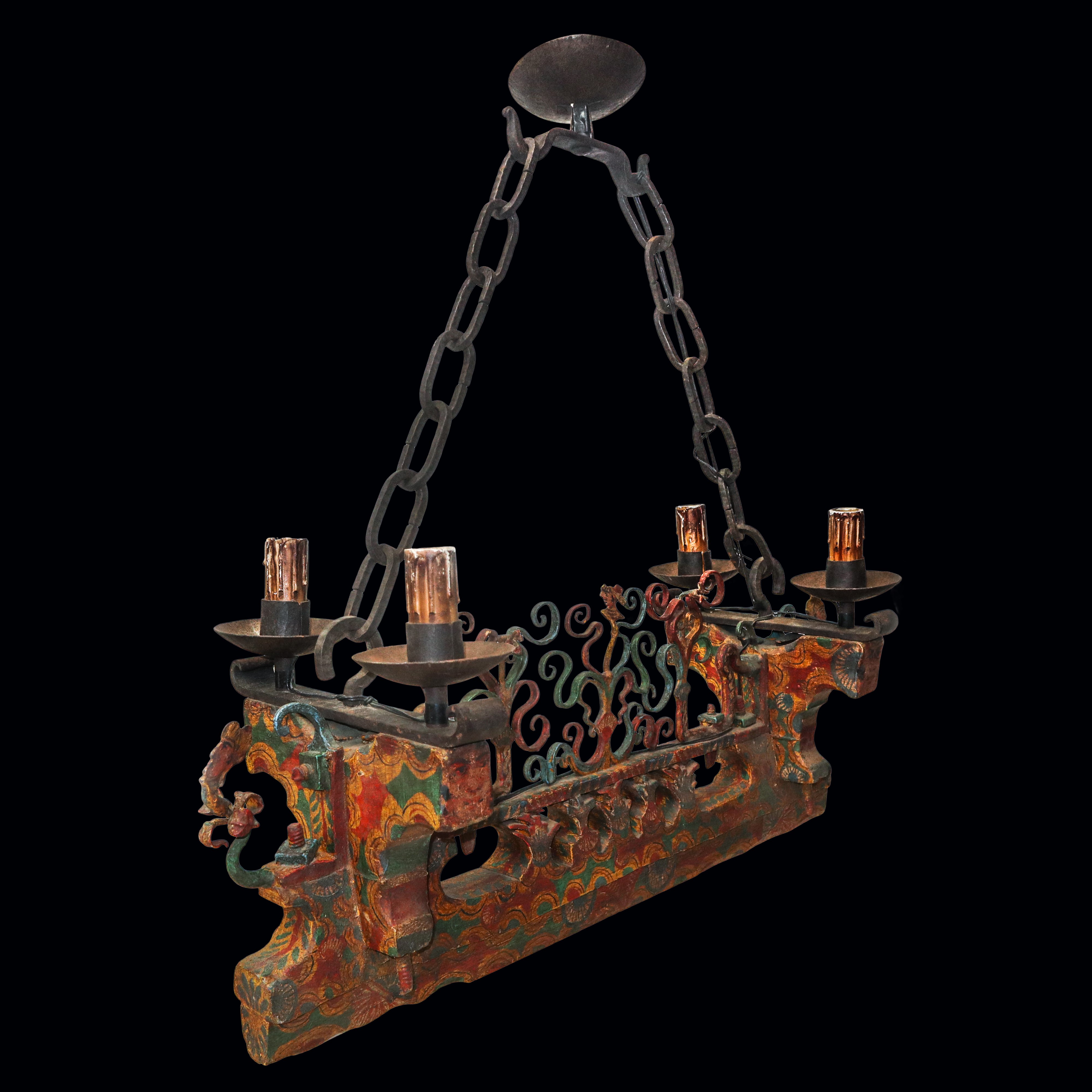 Cascia di fusu policroma adattata a sospensione