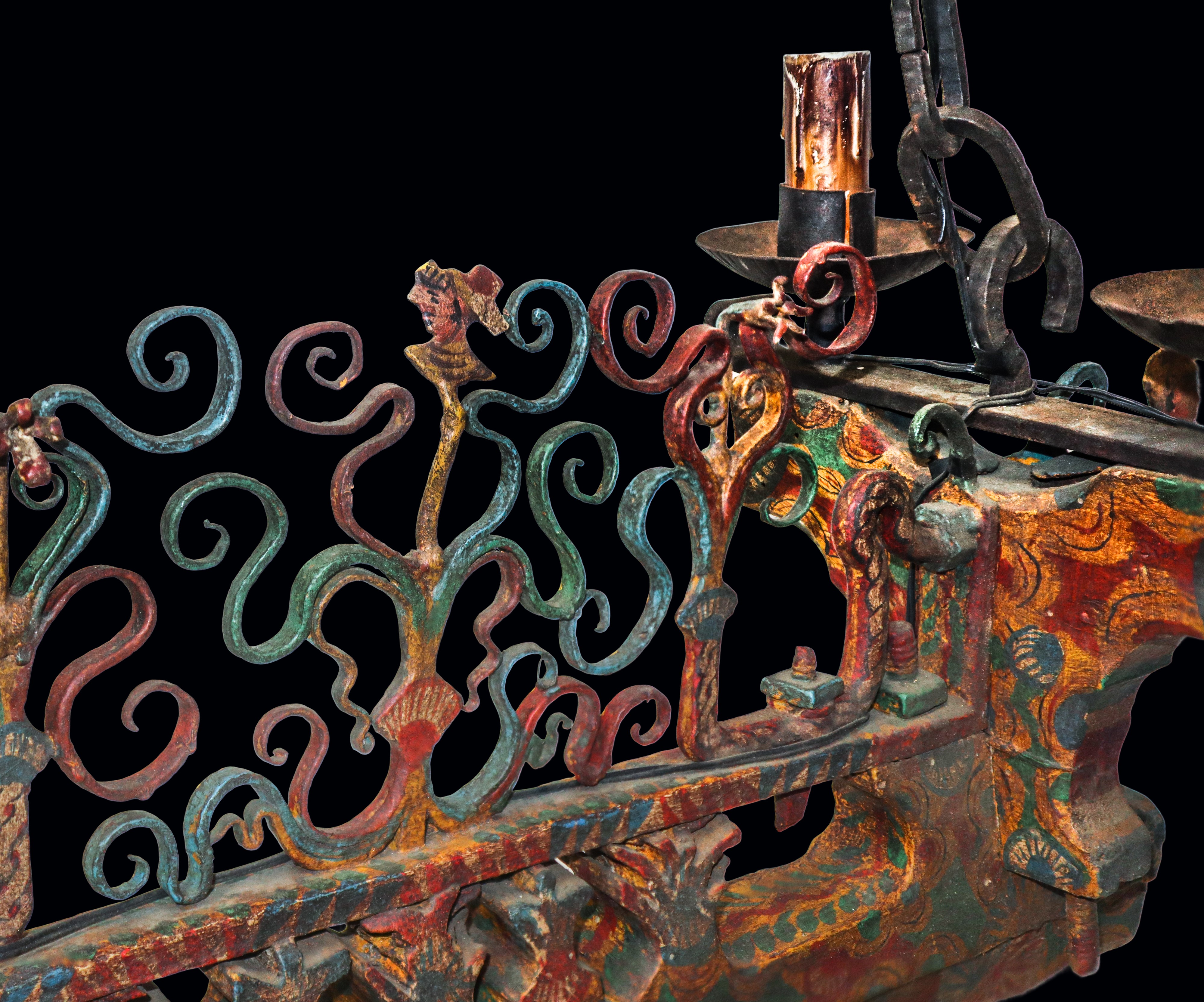 Cascia di fusu policroma adattata a sospensione