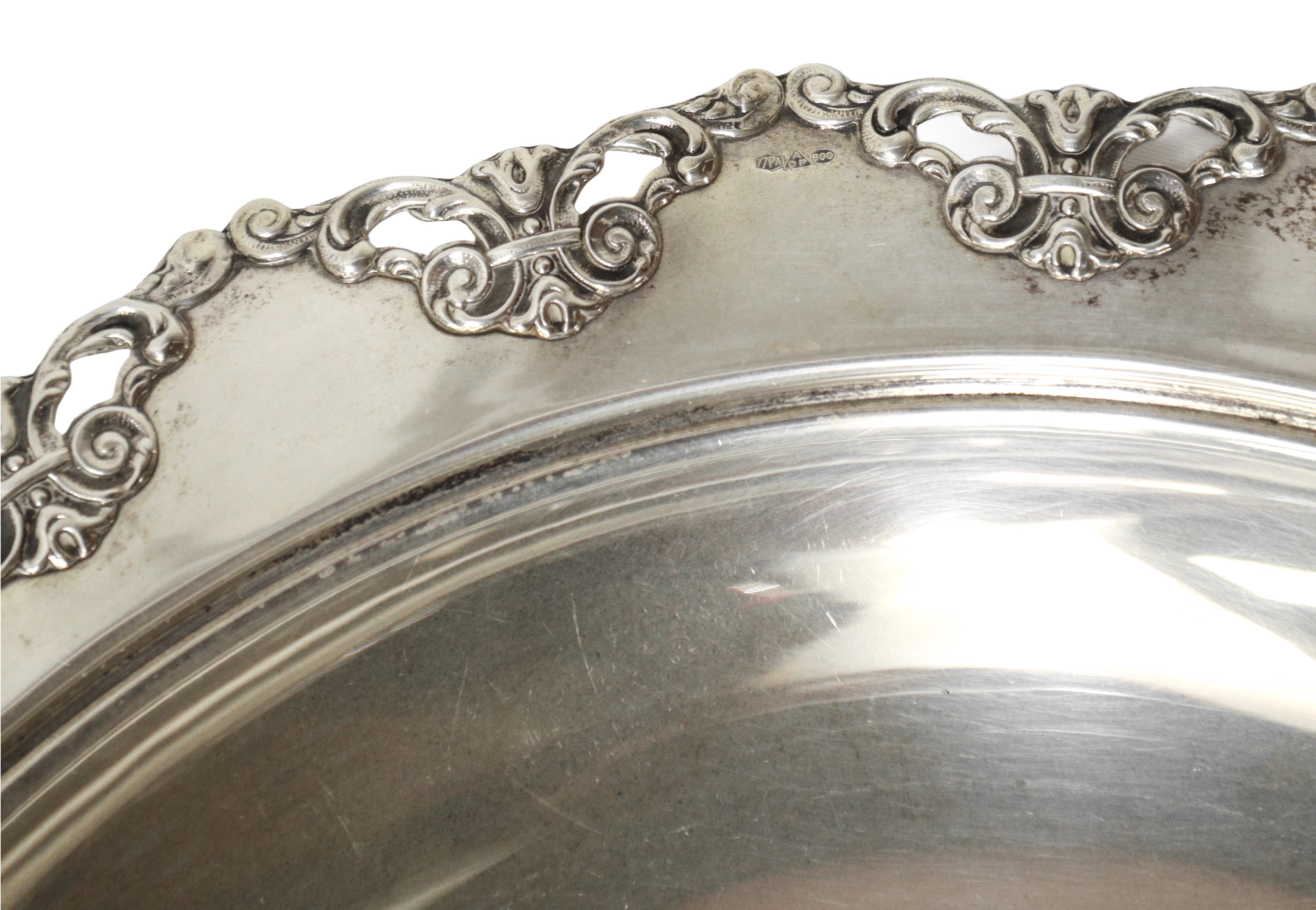 Piatto portadolci in argento