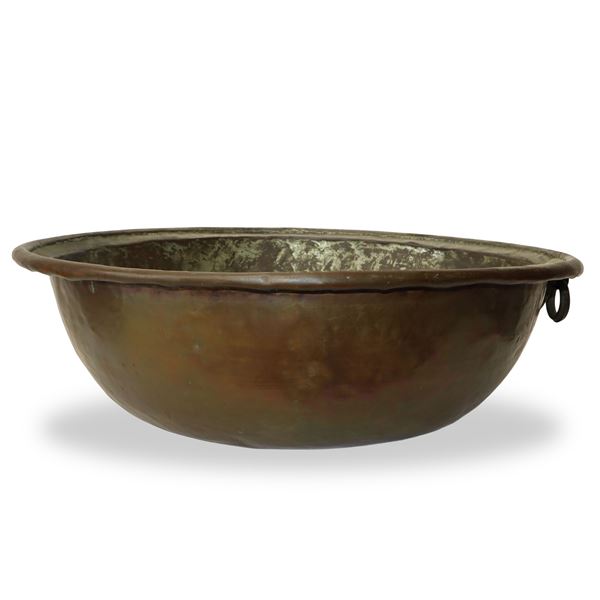 Bronzed metal cachepot