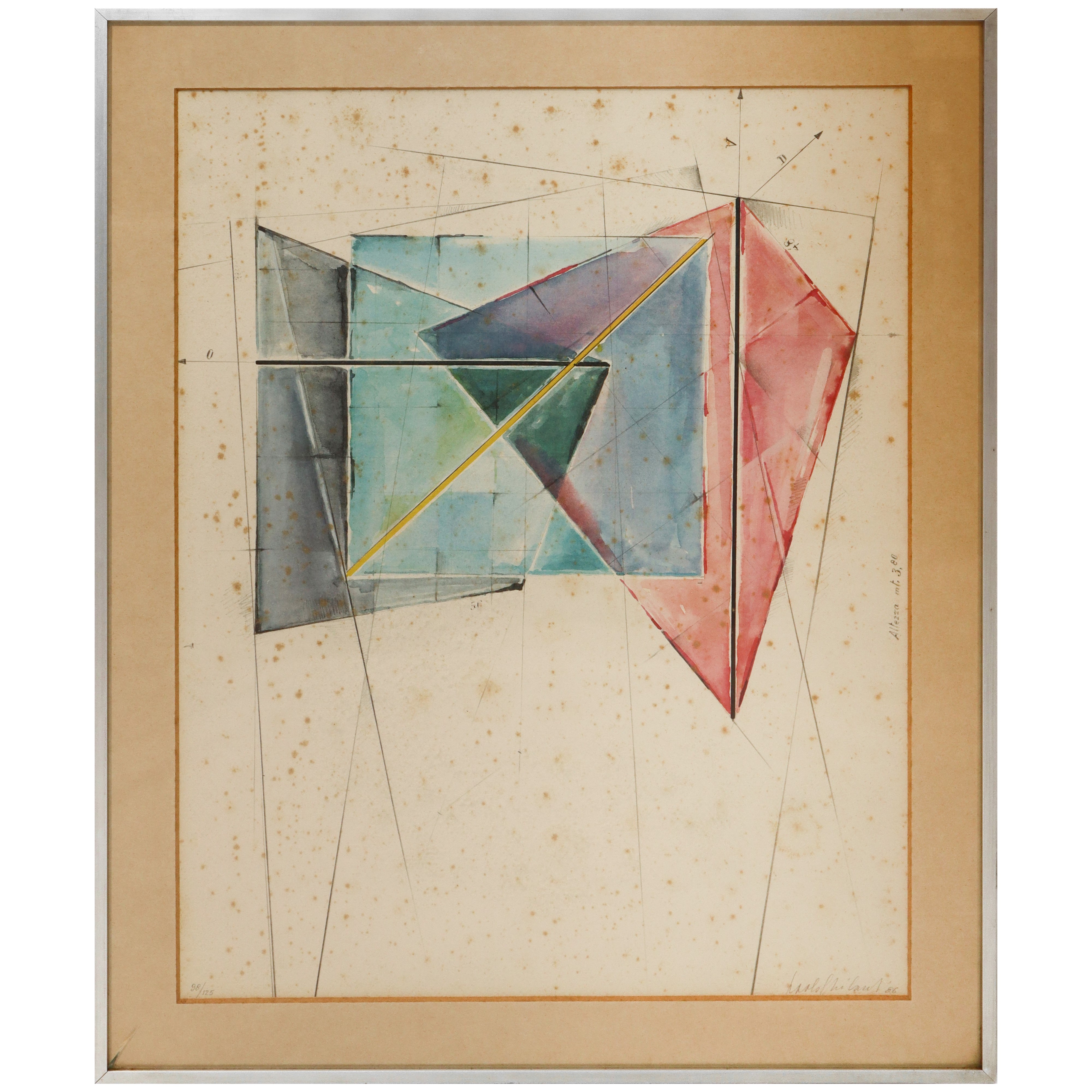 N°2Disegni per scultura in vetro