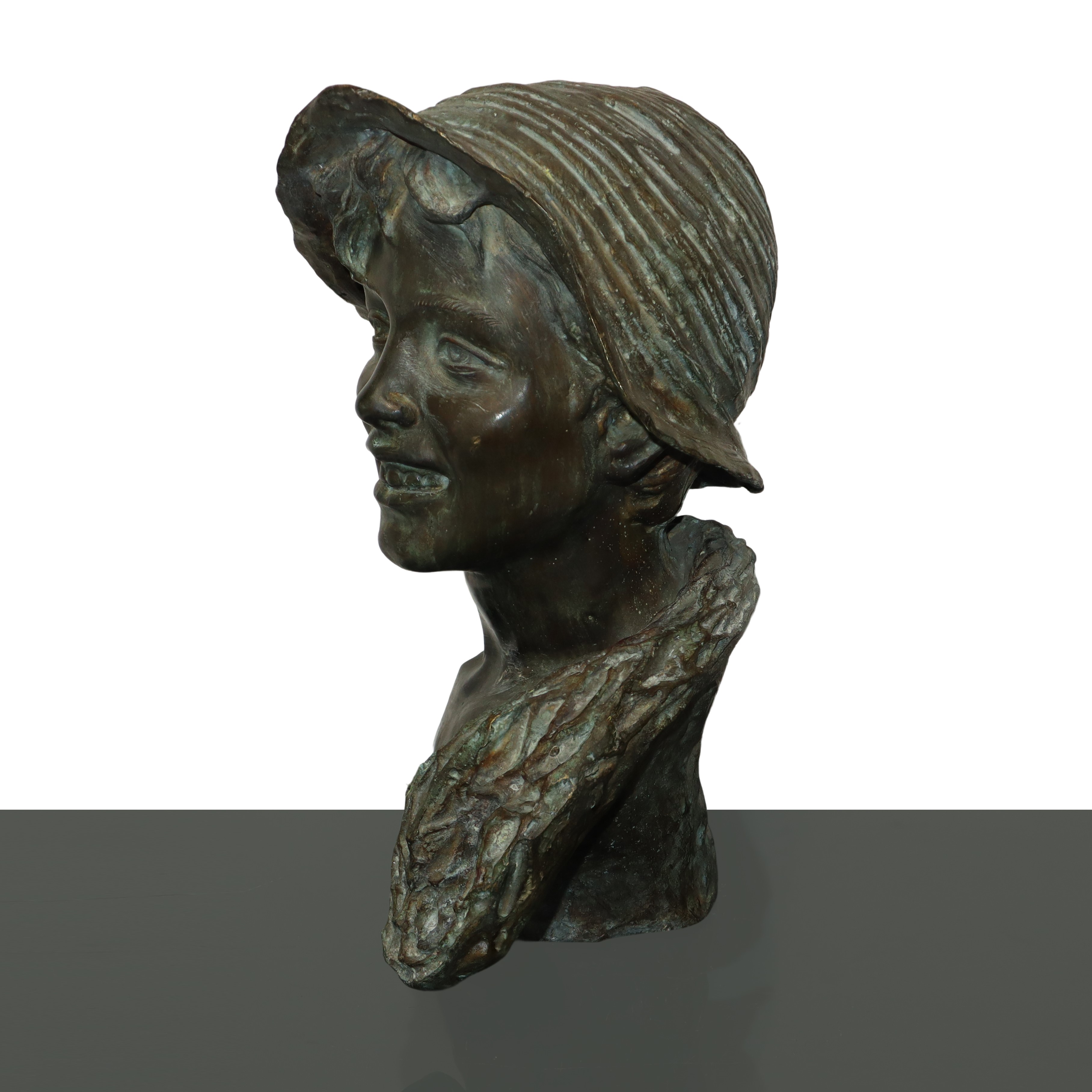 Scugnizzo napoletano, Bronzo patinato bruno