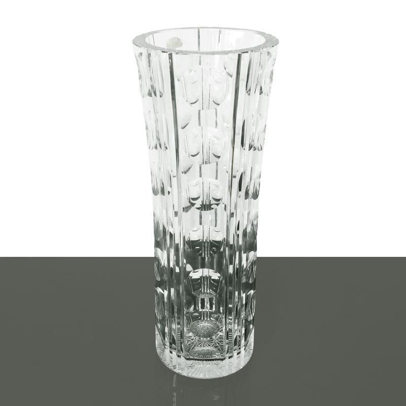 Vaso in vetro di Murano a scavo