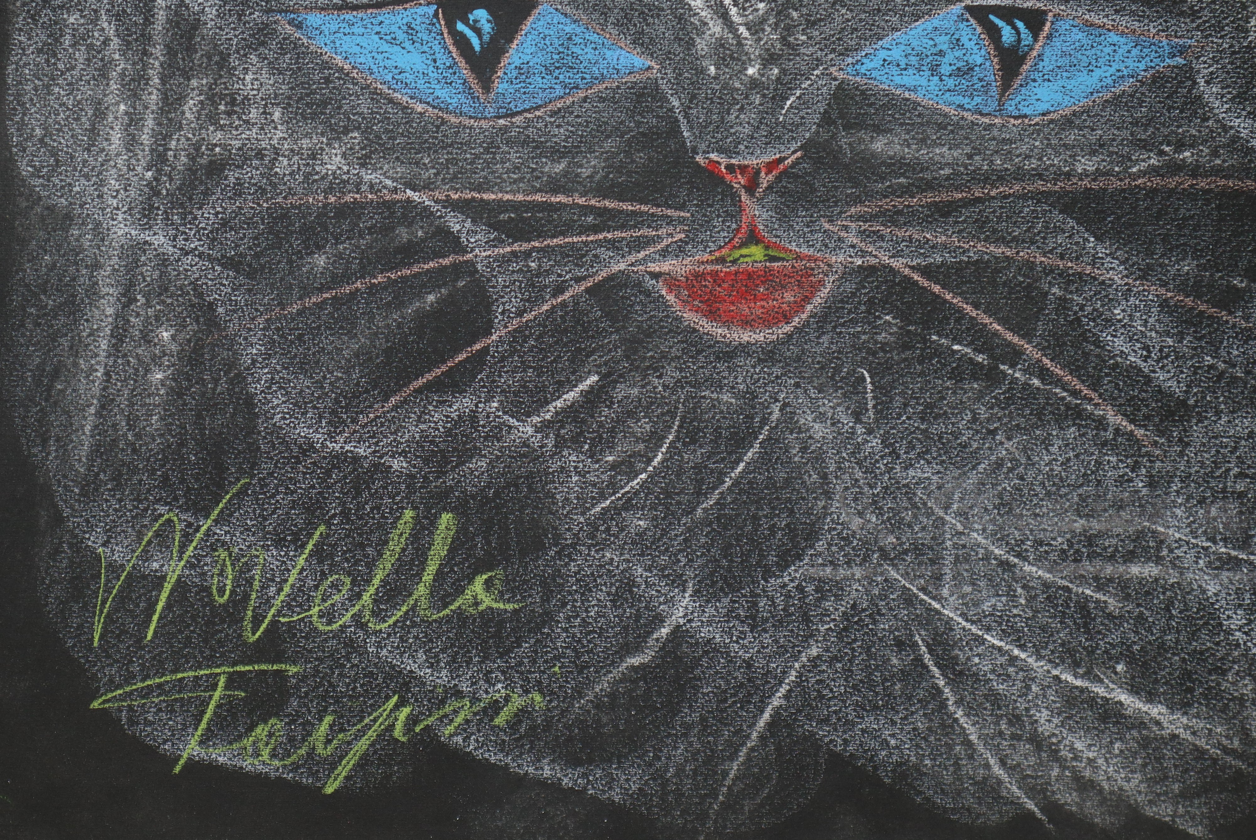 Volto di donna con gatto