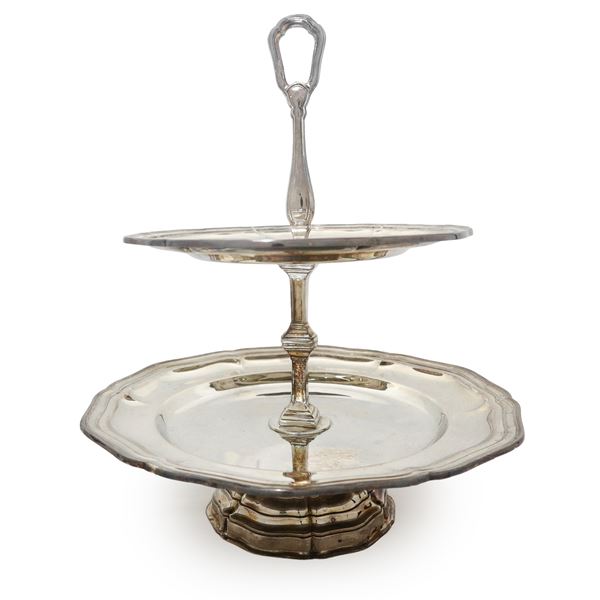 Two-tier stand in 800 silver