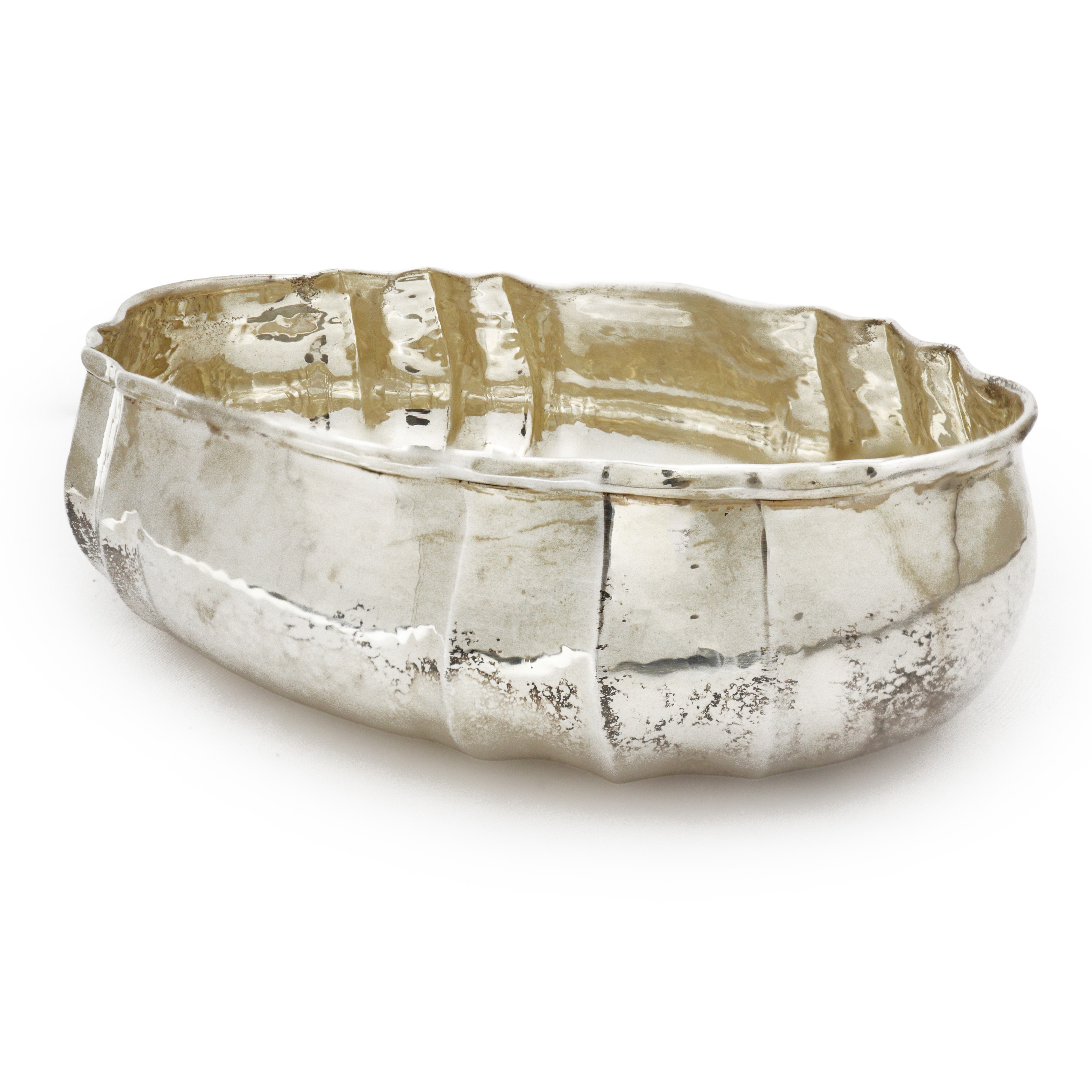 Portadolci ovale lobato in argento 800