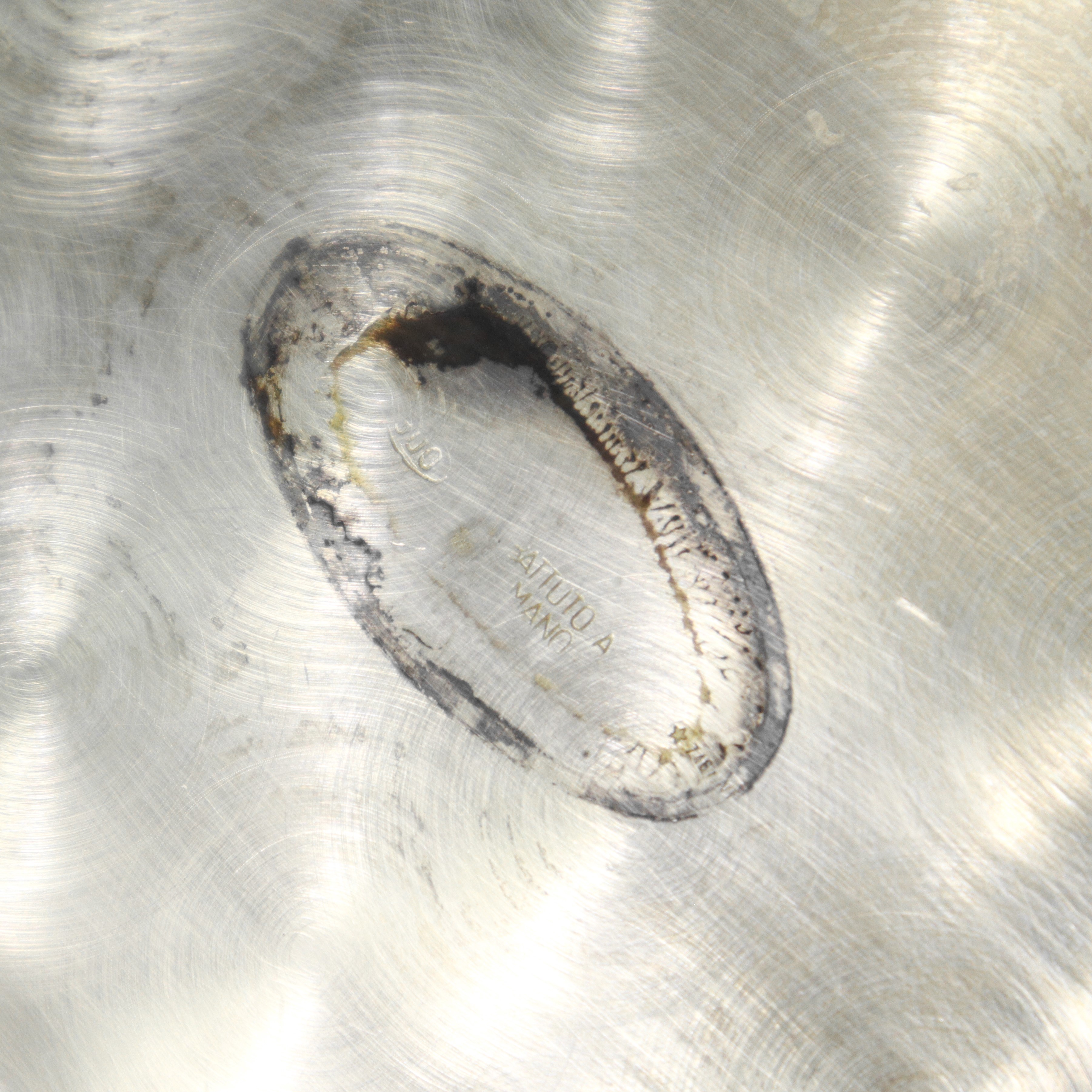 Portadolci ovale lobato in argento 800