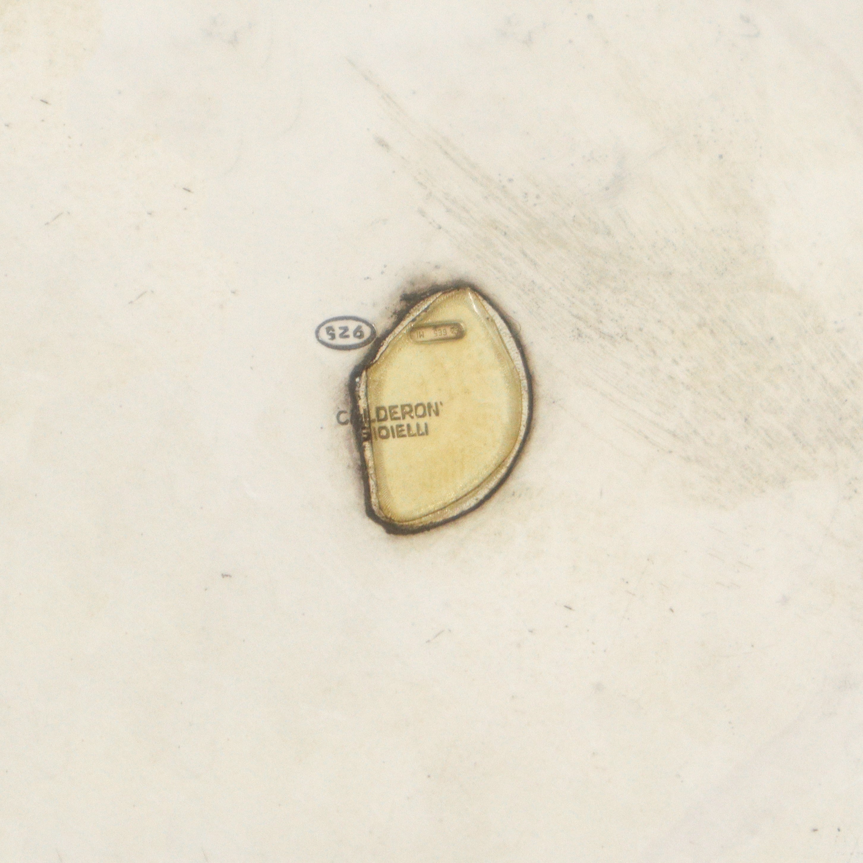 Boccale con manico in argento 925 sbalzato a foglie