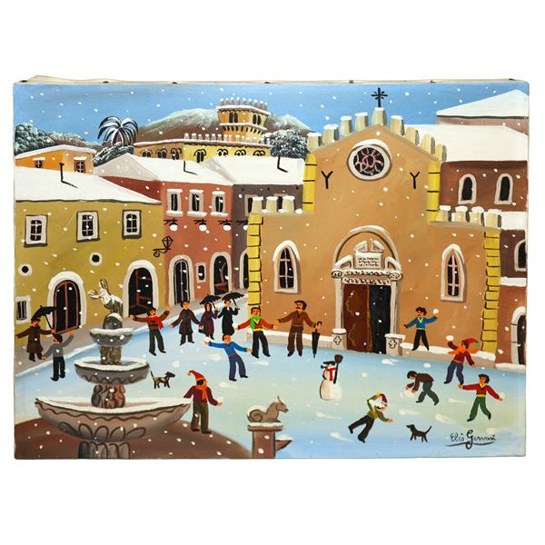 Elio  Gervasi - Neve a Taormina