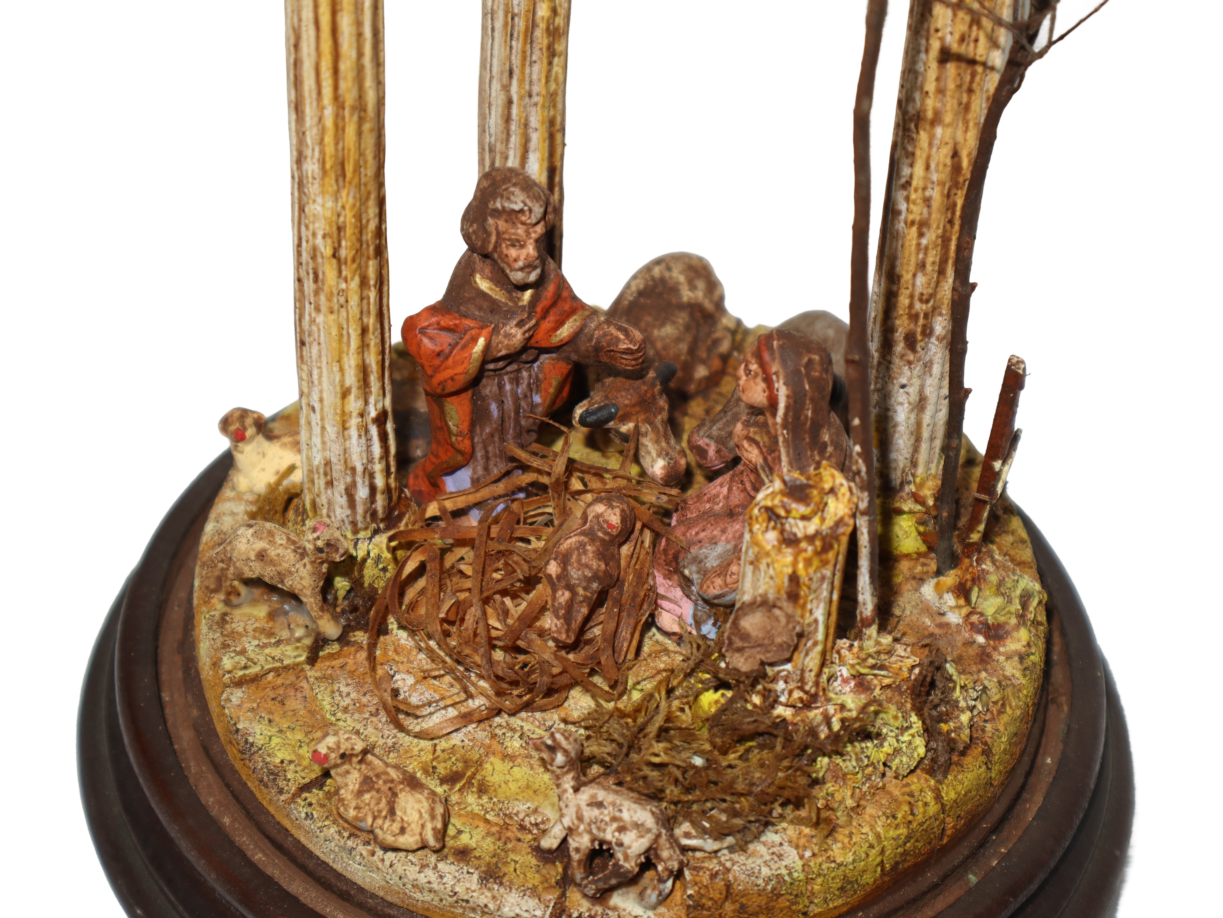 Presepe entro campana di vetro