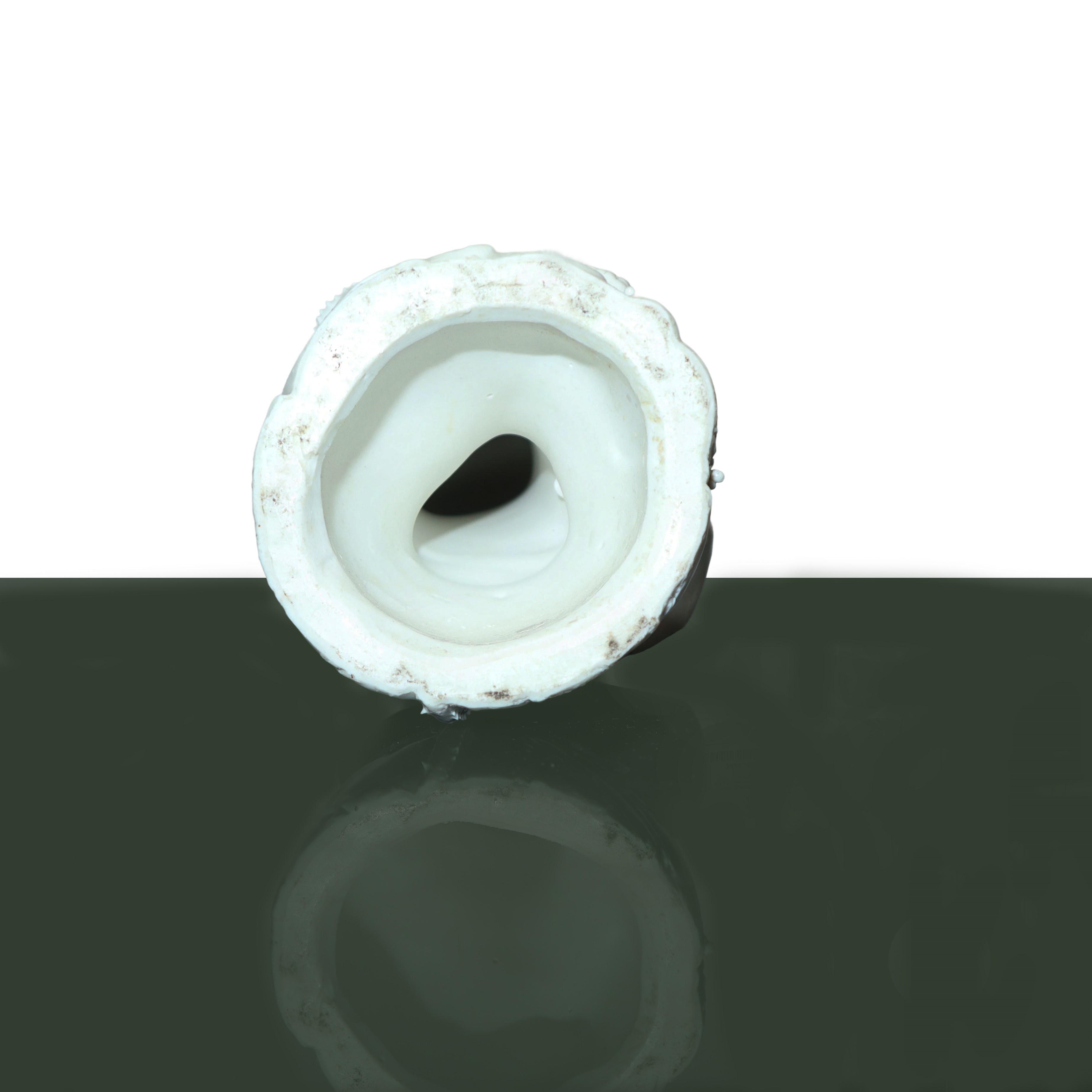 Coppia di guanin blanc de chine con fiore di loto