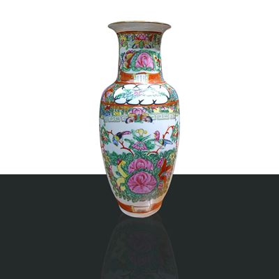 Vaso Decorato a Motivi Floreali
