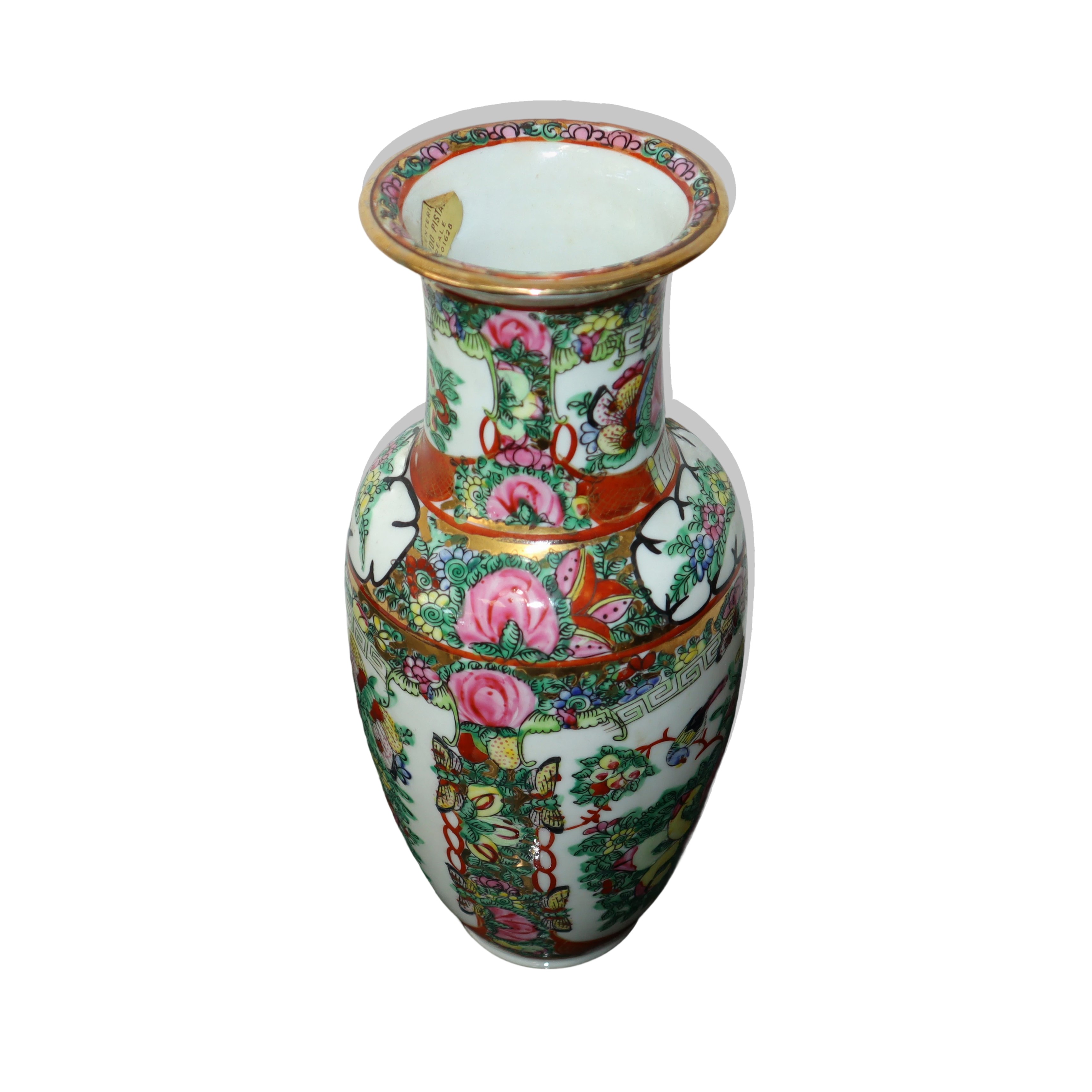 Vaso Decorato a Motivi Floreali