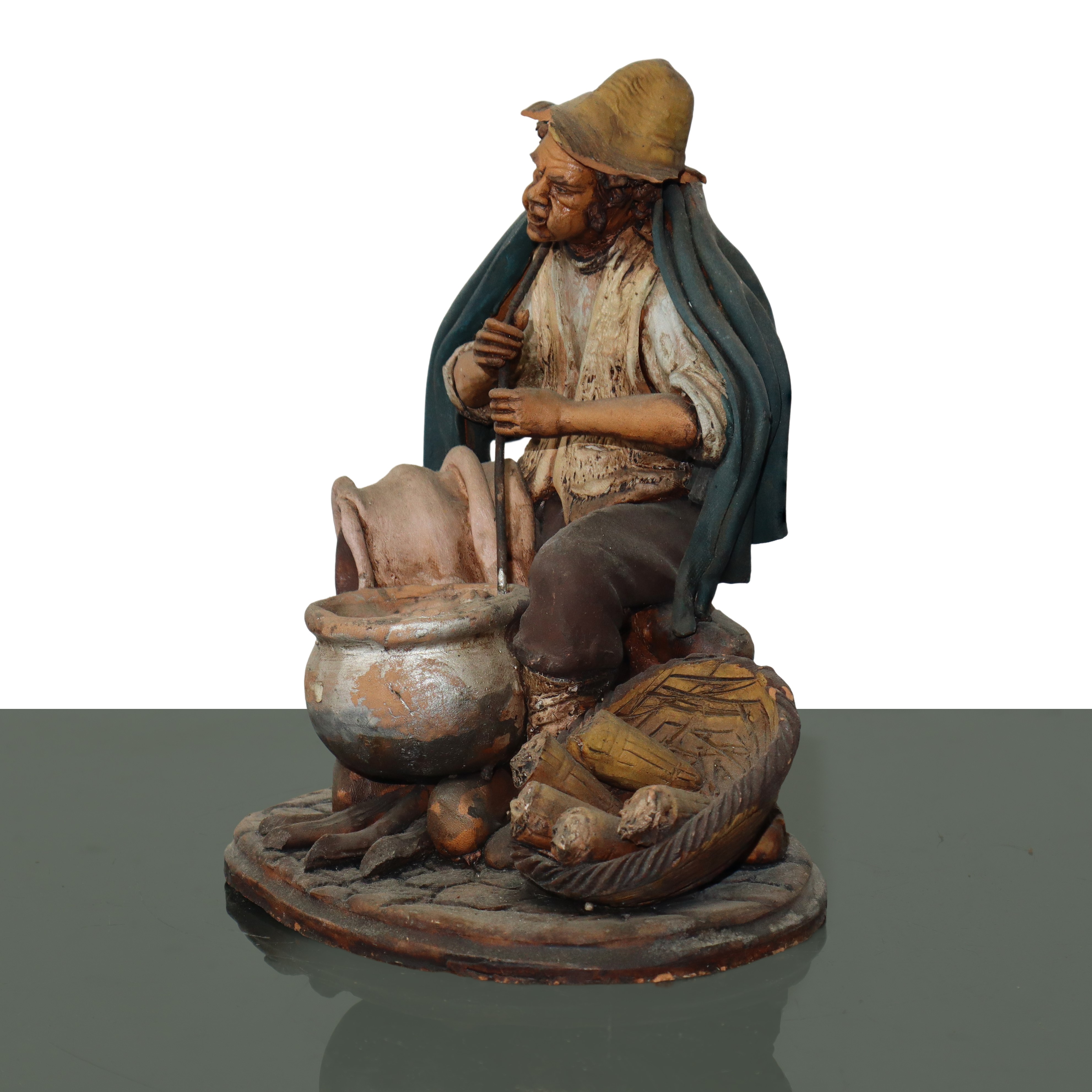 SCULTURA IN TERRACOTTA ARTIGIANATO PALERMITANO: ricottaio