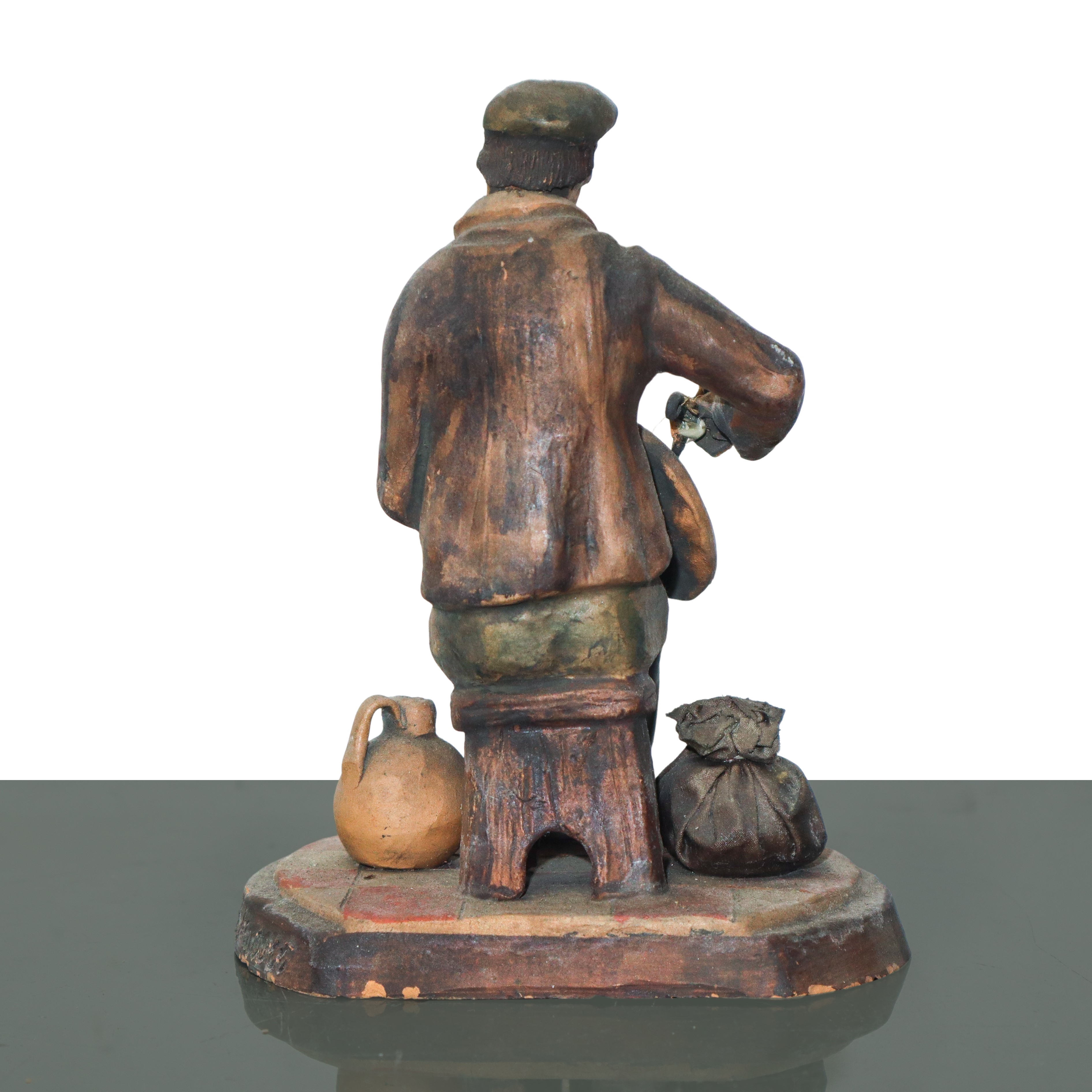 SCULTURA IN TERRACOTTA ARTIGIANATO PALERMITANO: riparatore di piatti