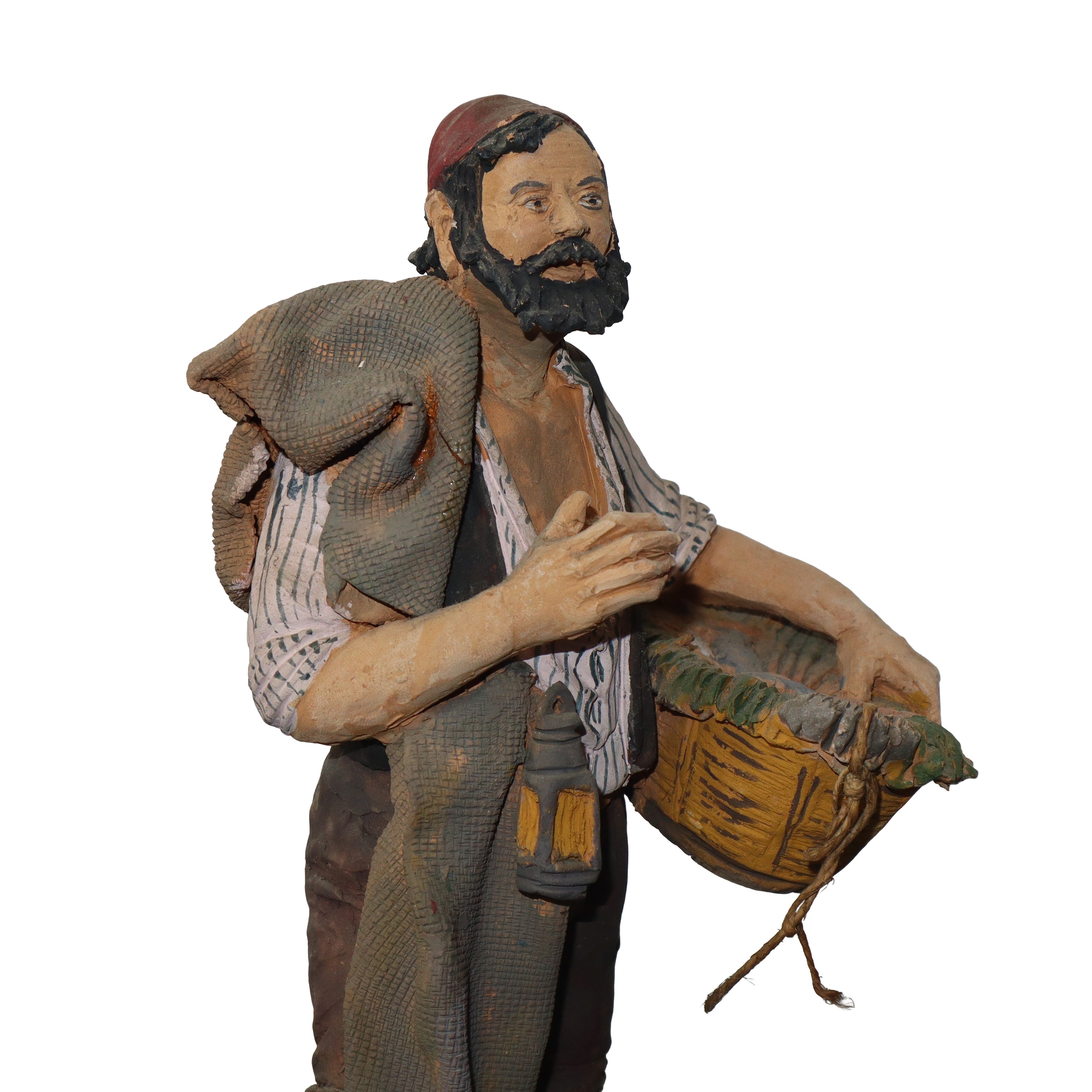 Pescivendolo in terracotta di Caltagirone