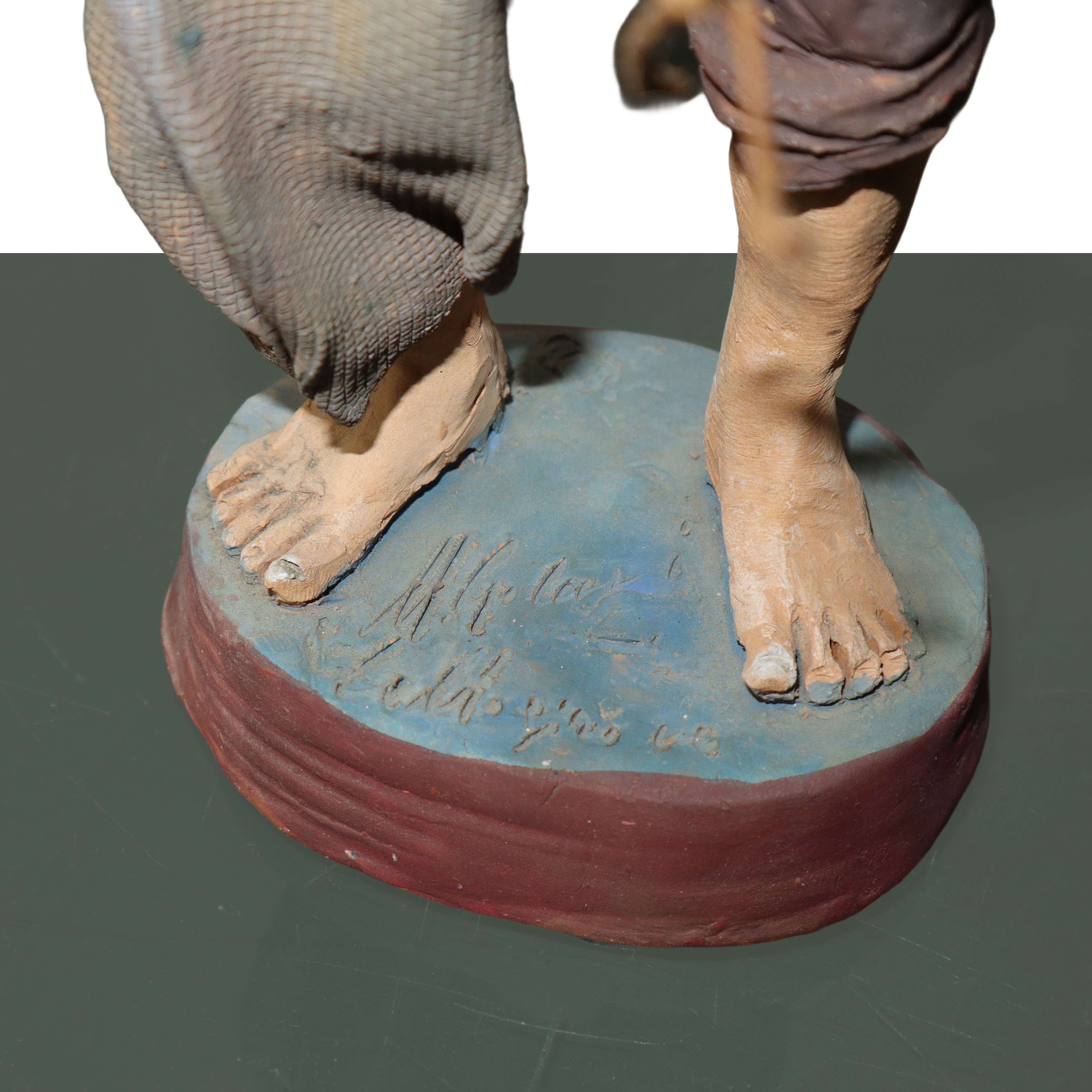 Pescivendolo in terracotta di Caltagirone