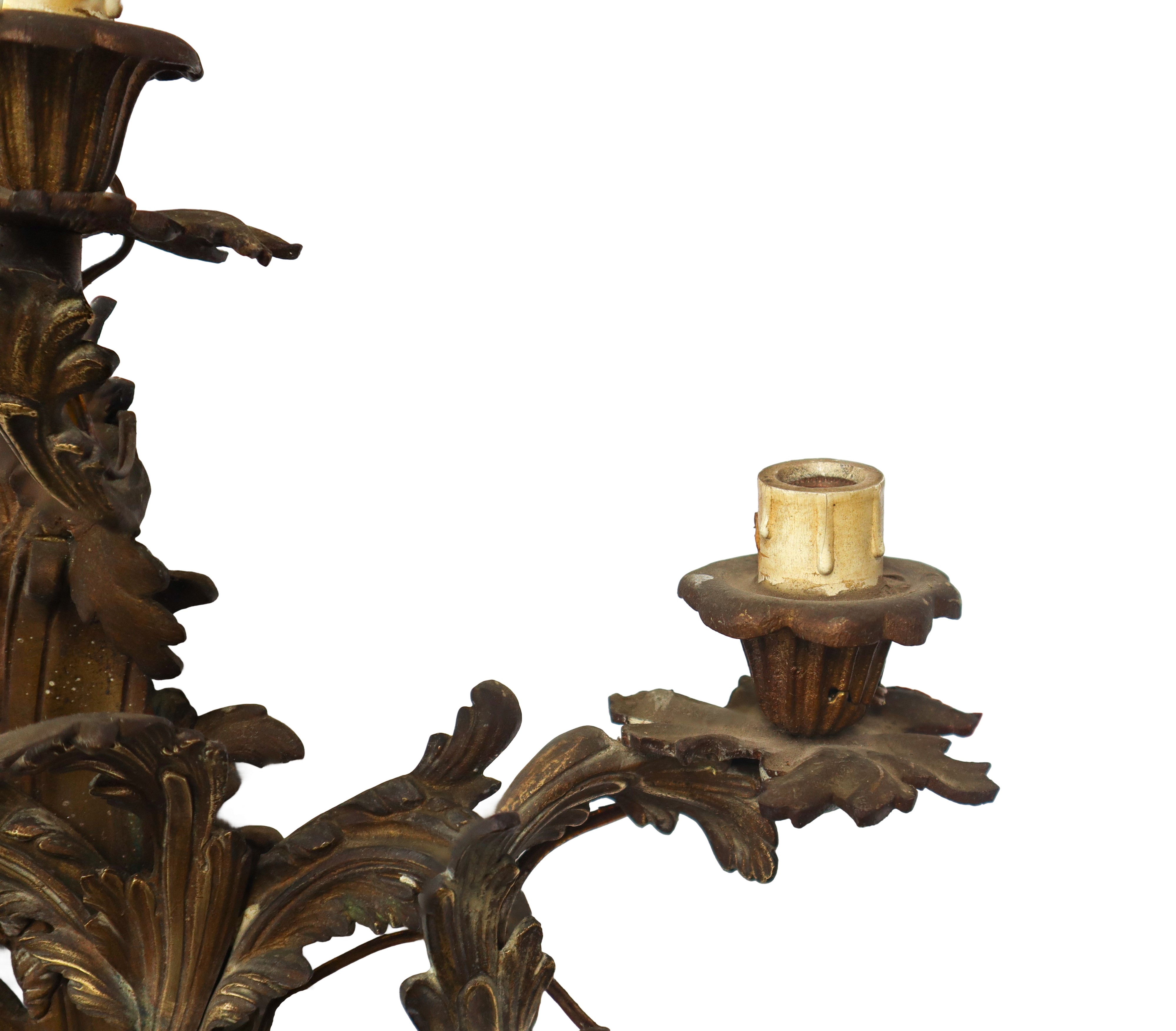 N°3 Appliques in bronzo dorato a tre luci