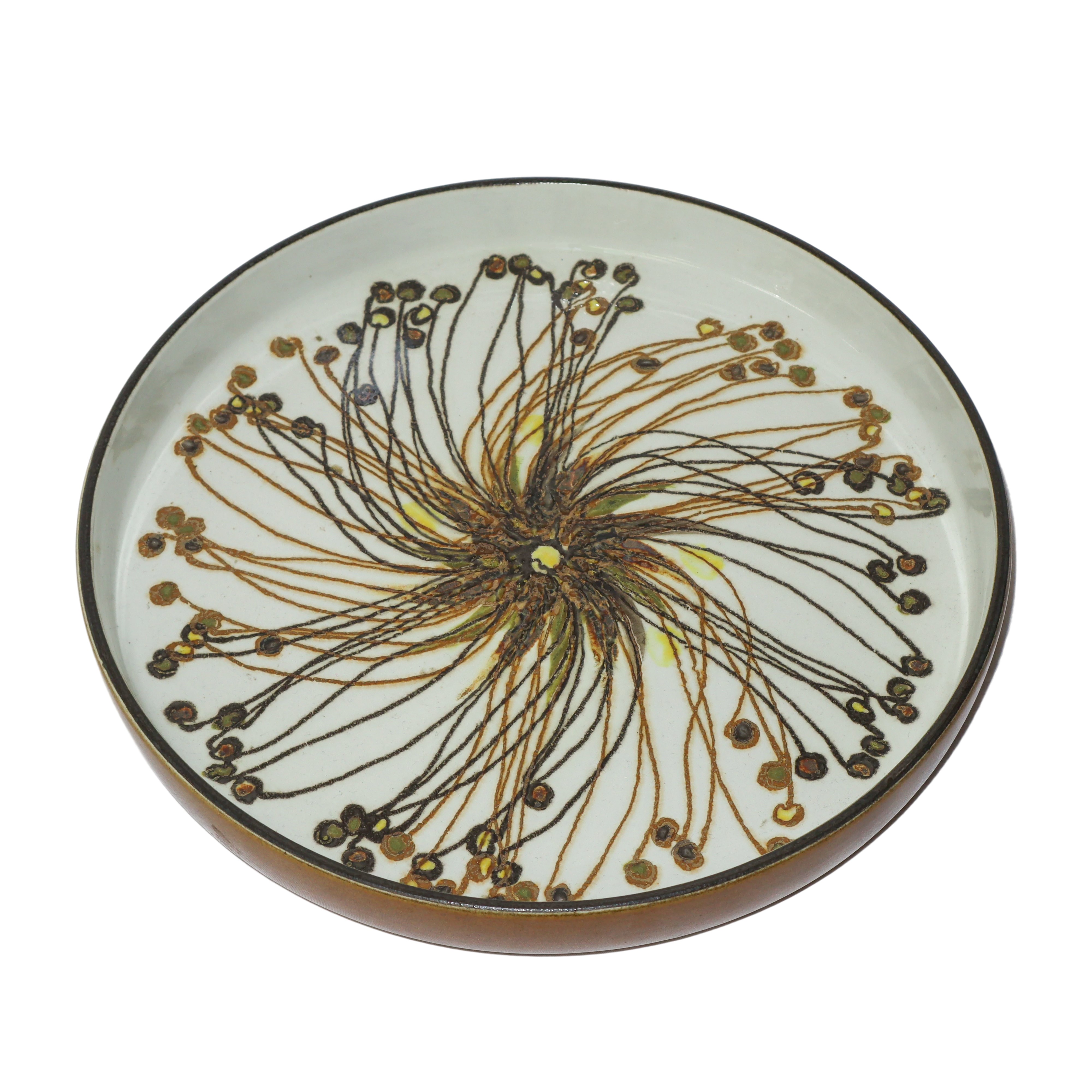 Royal Copenhagen - Bowl in Porcellana con Decoro Floreale a Spirali
