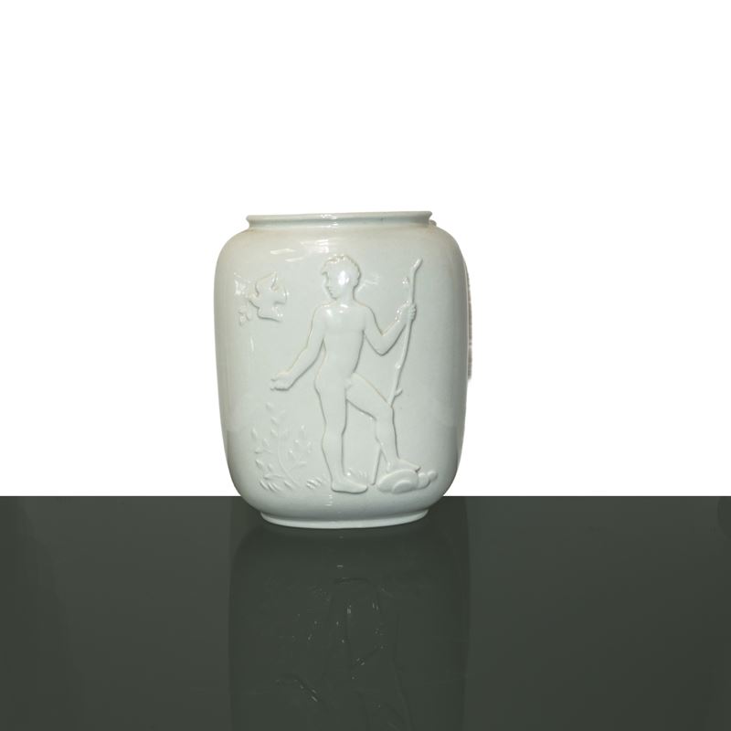 Royal Copenhagen Denmark - Vaso Blanc De Chine Adamo ed Eva