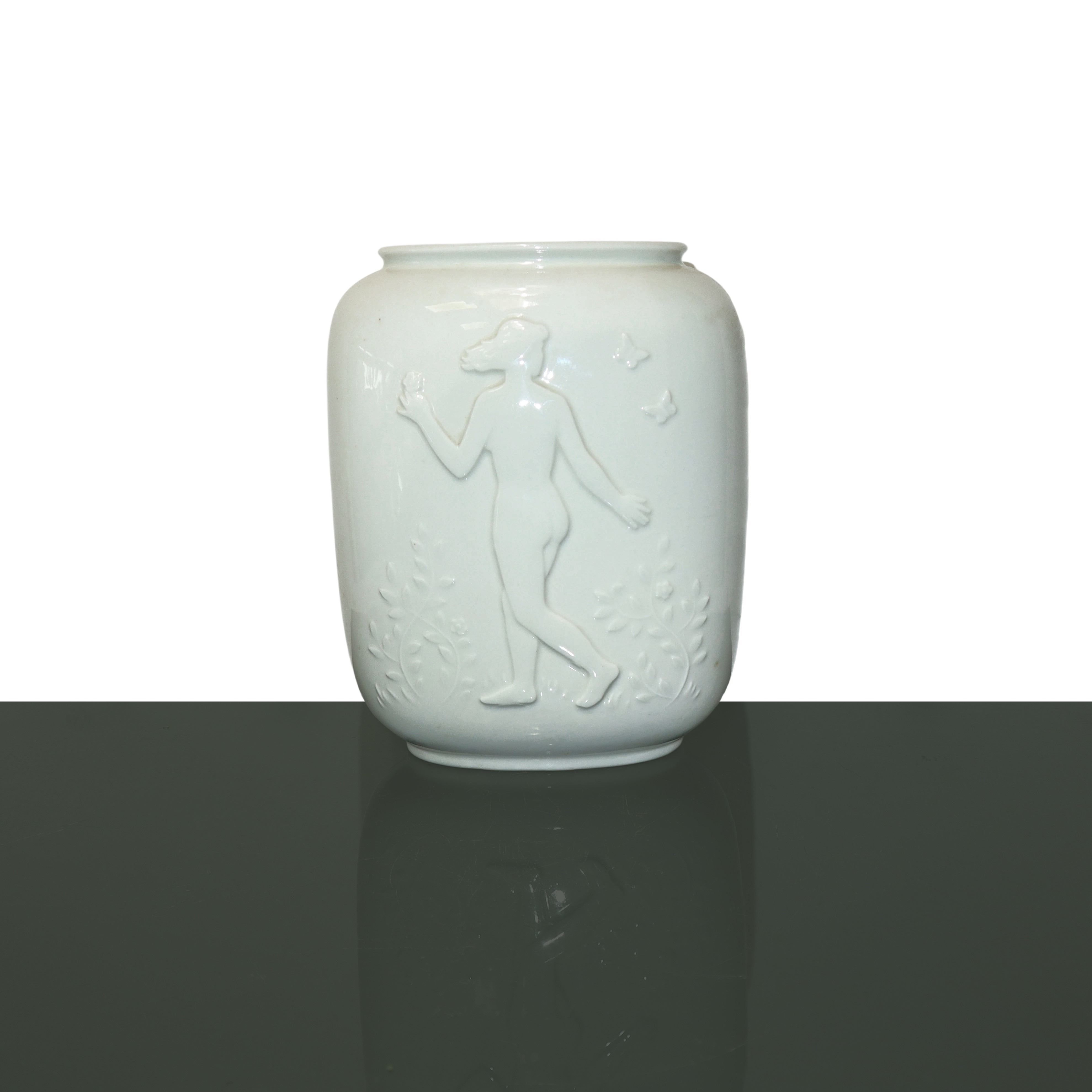 Royal Copenhagen Denmark - Vaso Blanc De Chine Adamo ed Eva