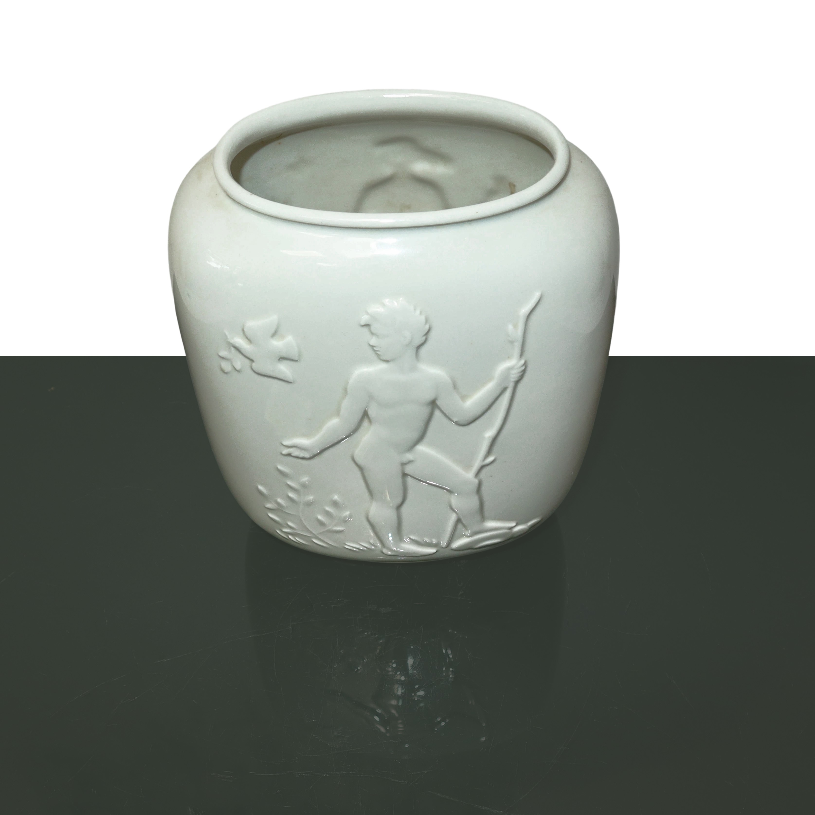 Royal Copenhagen Denmark - Vaso Blanc De Chine Adamo ed Eva