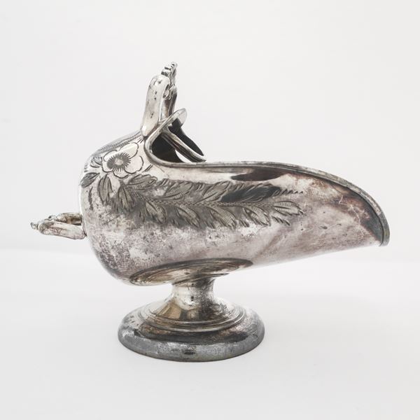 Embossed Sheffield Sugar Bowl with Spoon