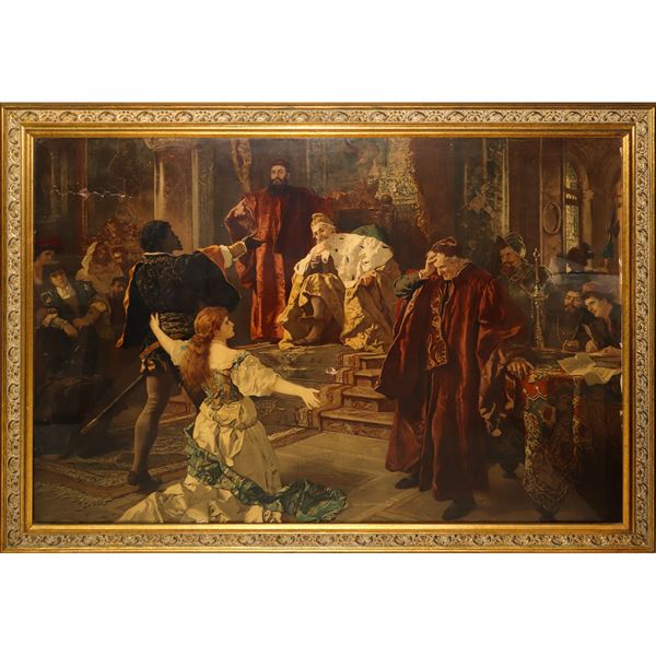 Othello by Edouard Frederic Wilhelm Richter, Oleograph on canvas