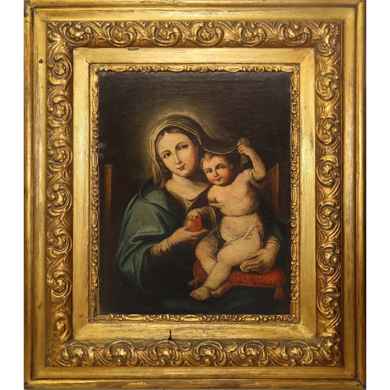 Madonna del Mondo con Gesù Bambino in Braccio
