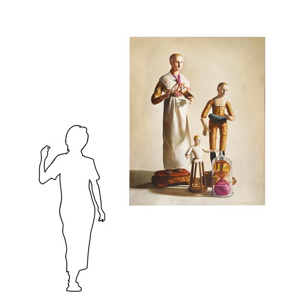 Antonio Sciacca - Mannequins contemplating hourglass