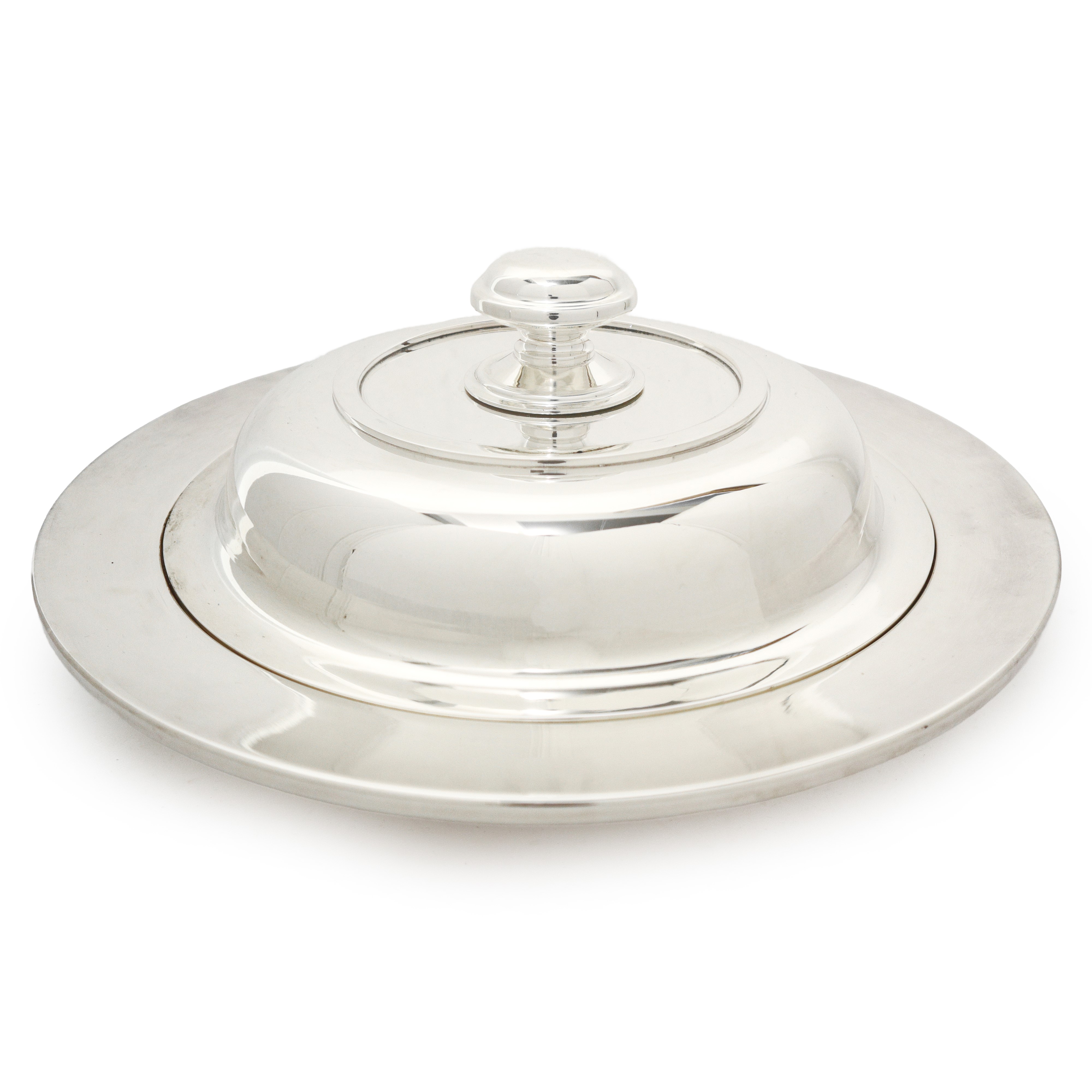 Portavivande con coperchio in argento 800