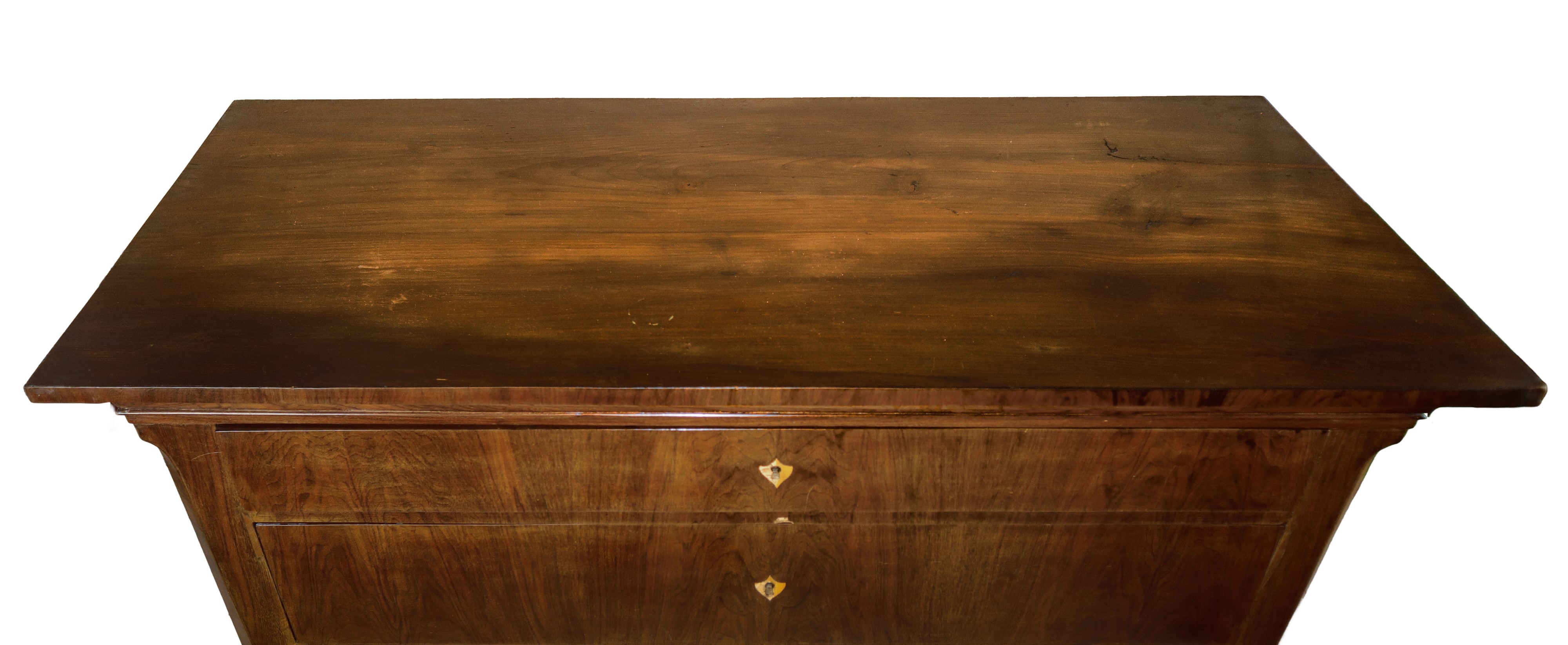 Cassettone a 5 Cassetti in Legno e Radica di Noce