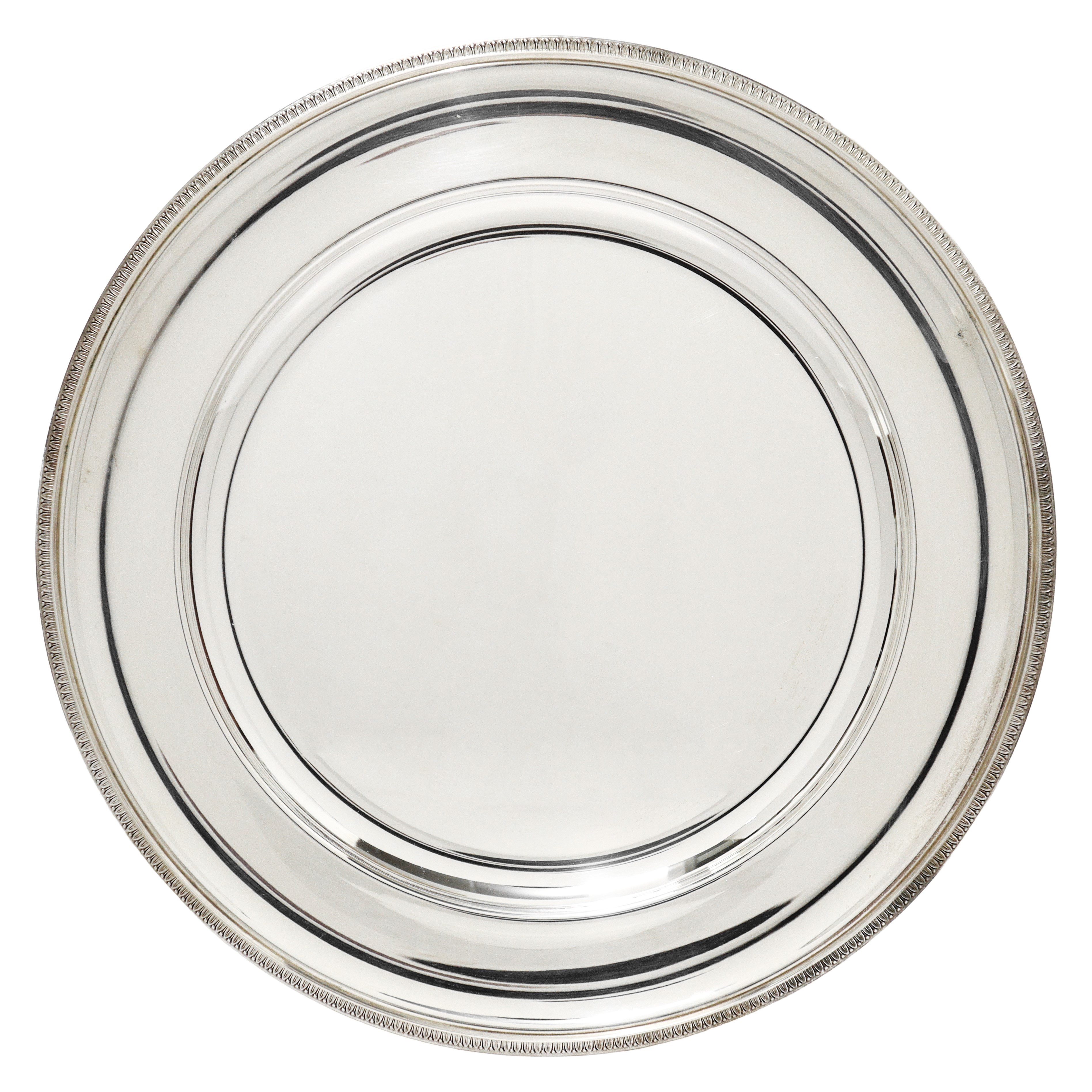 Vassoio circolare in argento 800