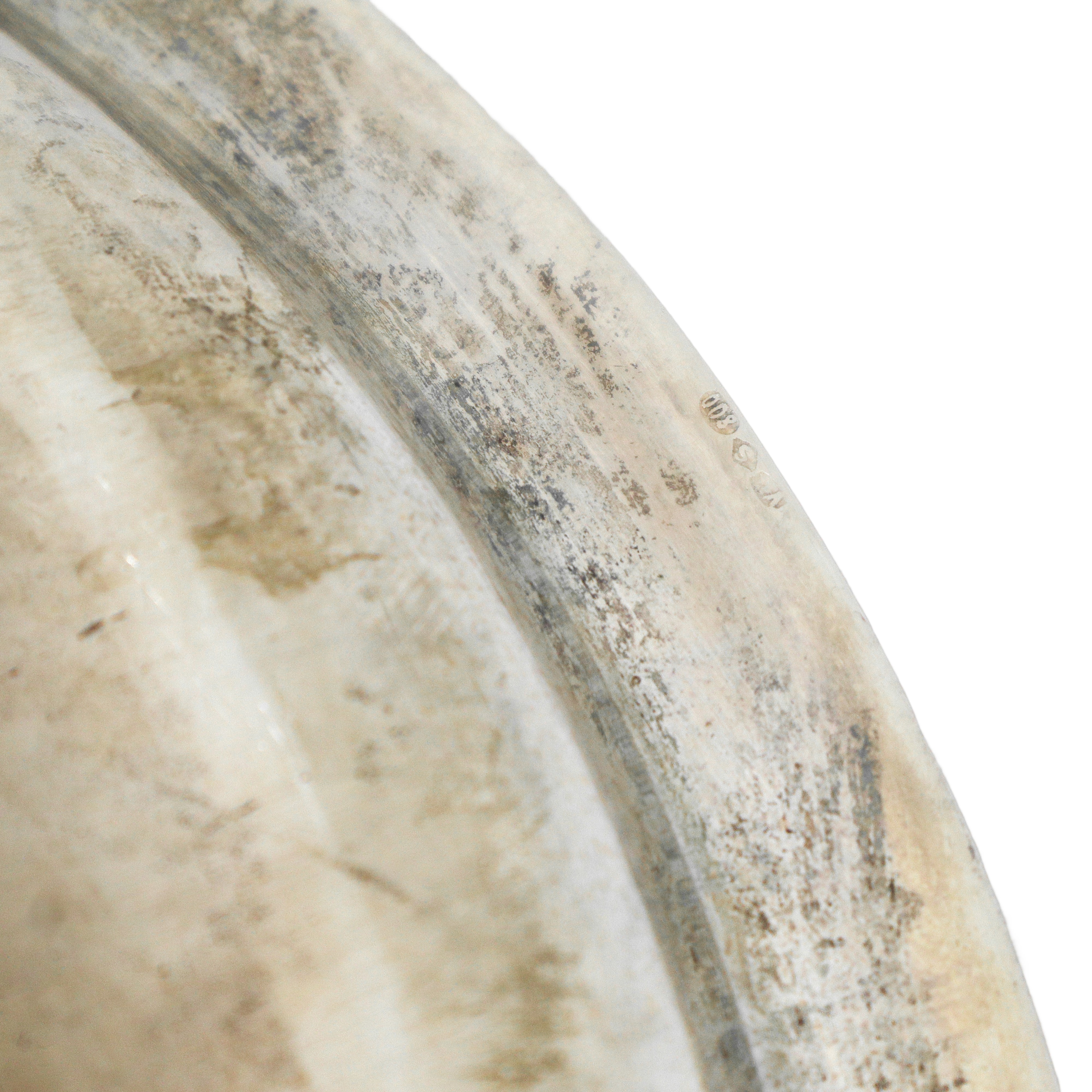 Vassoio ovale in argento 800