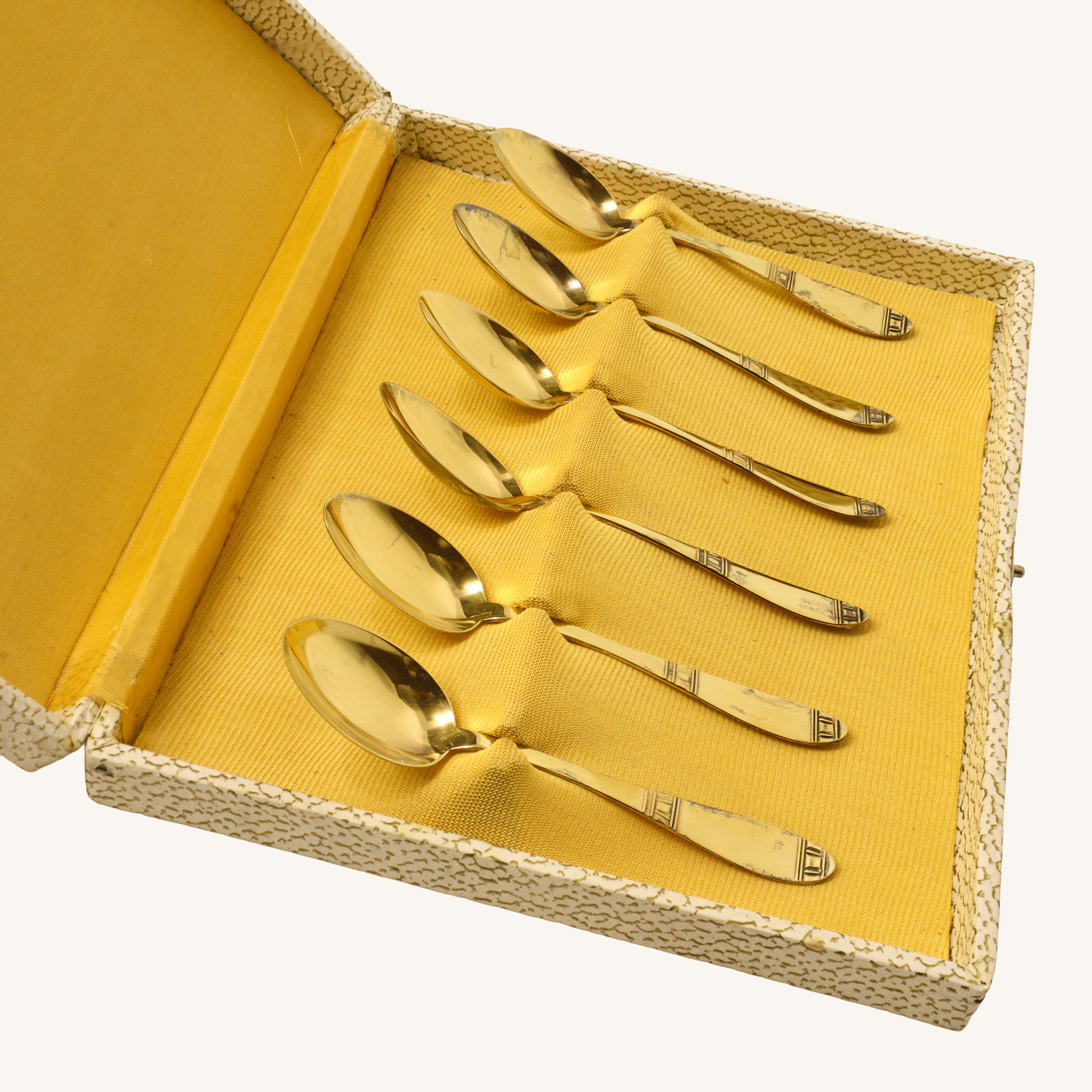 Servizio da 6 di cucchiaini da caffe in argento 800