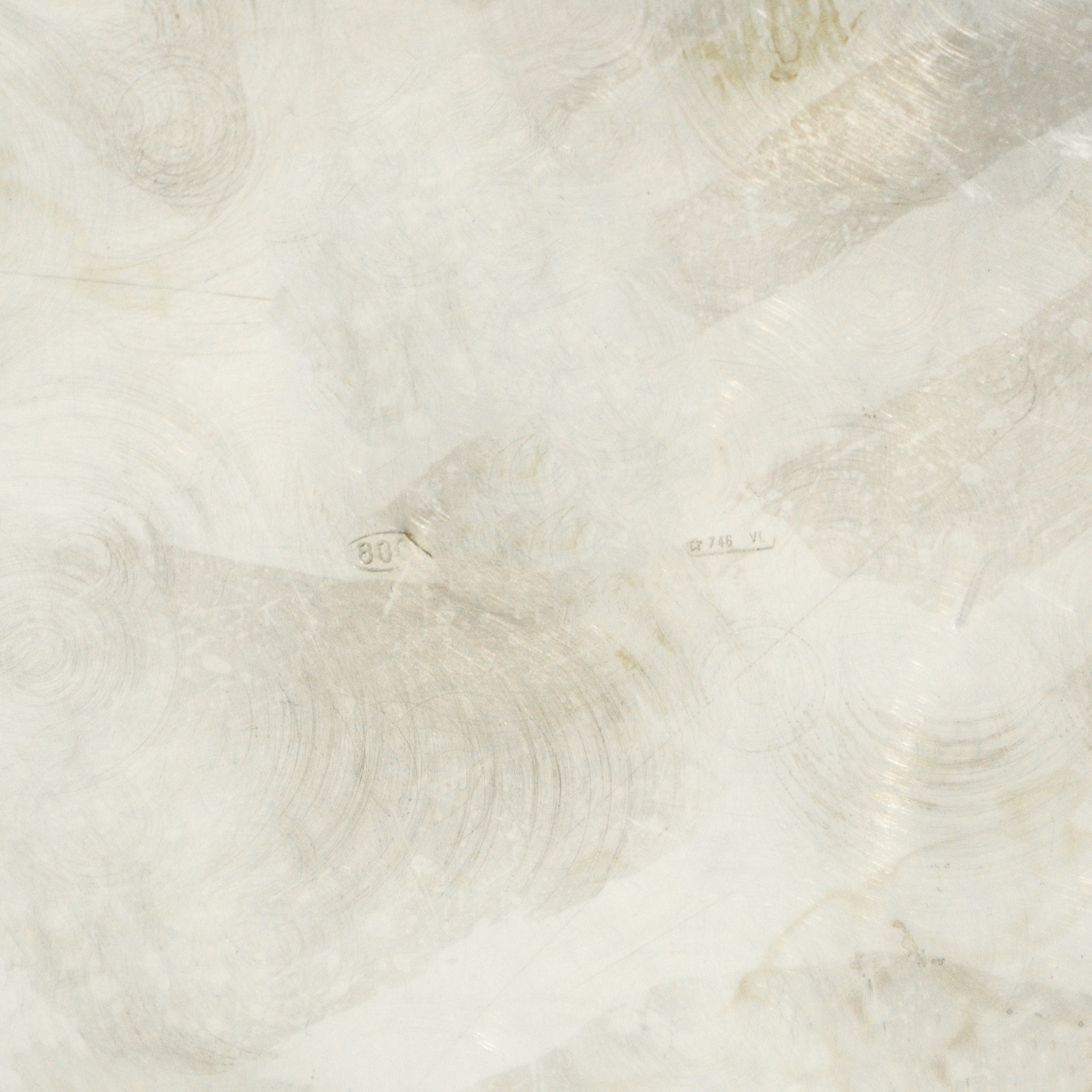 Grande ciotola centrotavola costolonata in argento 800