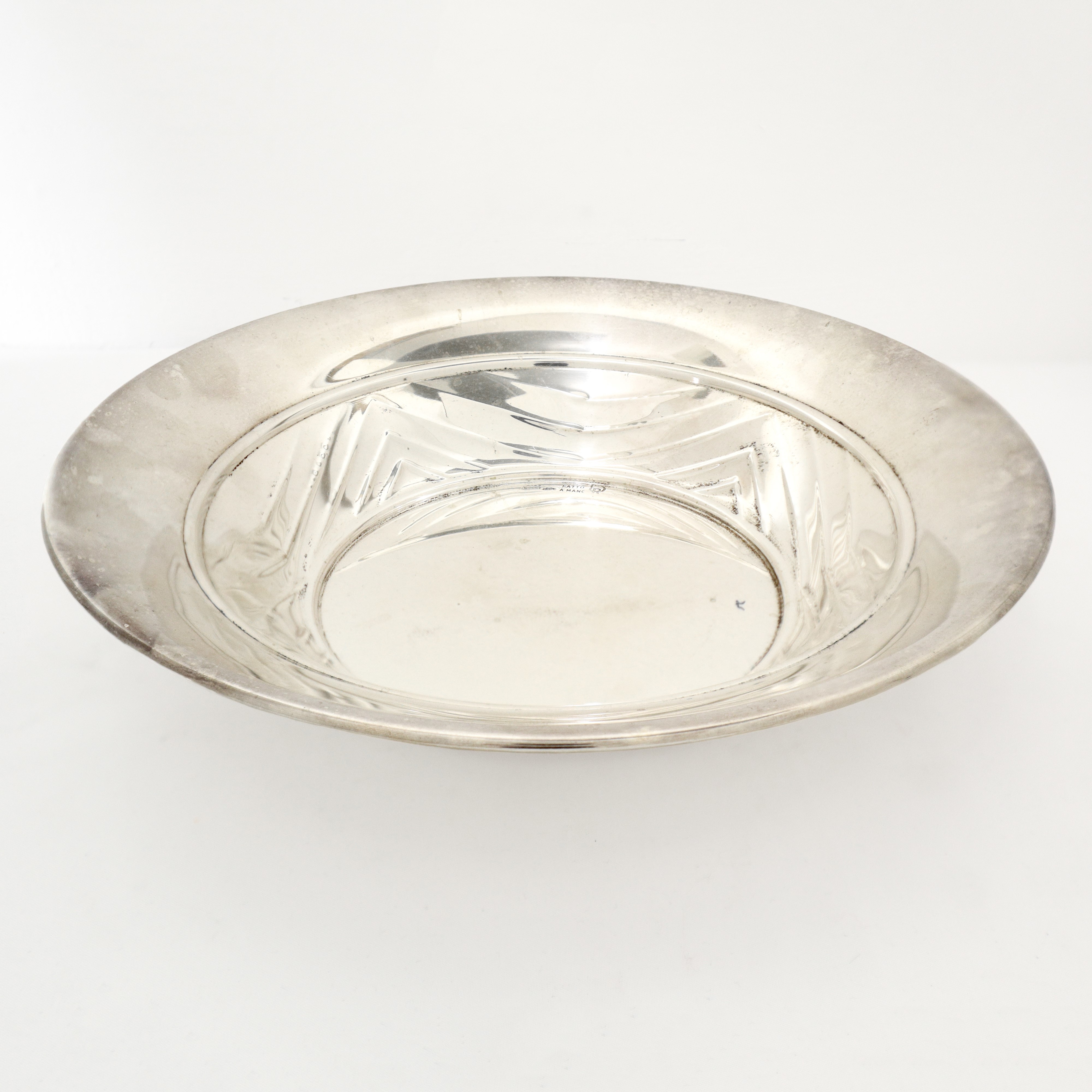 Portabiscotti rotondo in argento 800