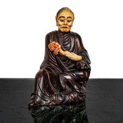 Arhat, Scultura in Legno Policromo